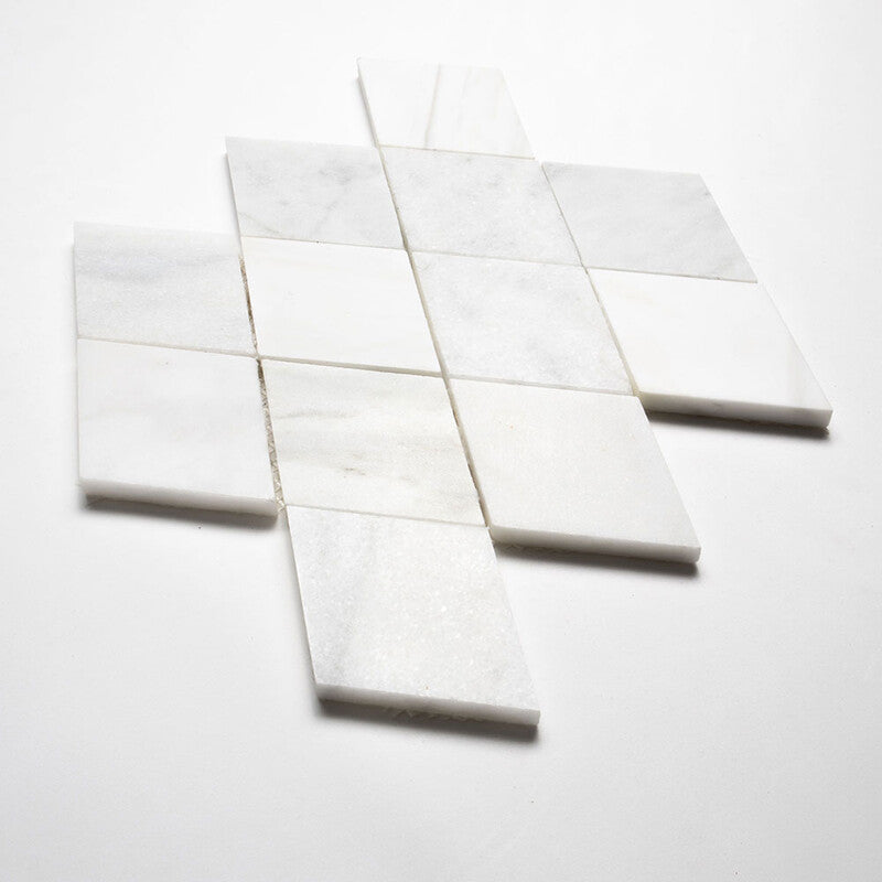TALYA: Avenza Light Dolomite Almas Diamond Mosaic (multi finish | 9"x10"x5/16" | straight cut)