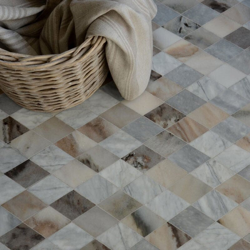 TALYA: Avenza Dark Palisandra Almas Diamond Mosaic (multi finish | 9"x10"x5/16" | straight cut)
