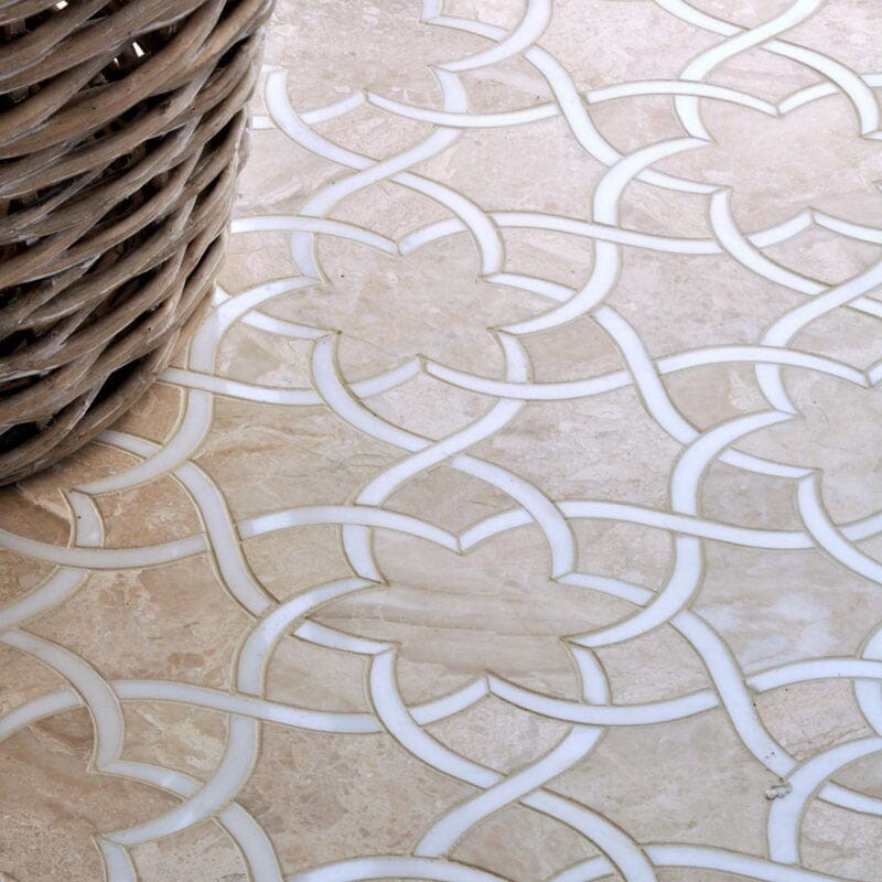 TALYA: Diana Royal, Dolomite Isidore Mosaic (honed | 12"x14"x1/2" | straight cut)