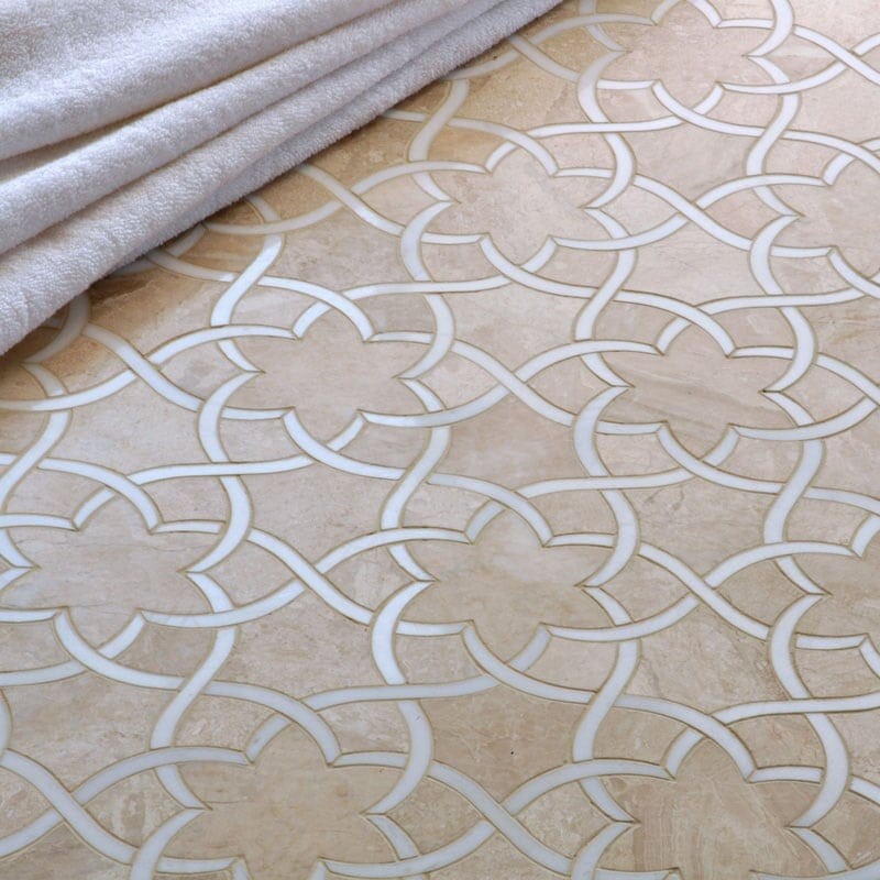 TALYA: Diana Royal, Dolomite Isidore Mosaic (honed | 12"x14"x1/2" | straight cut)