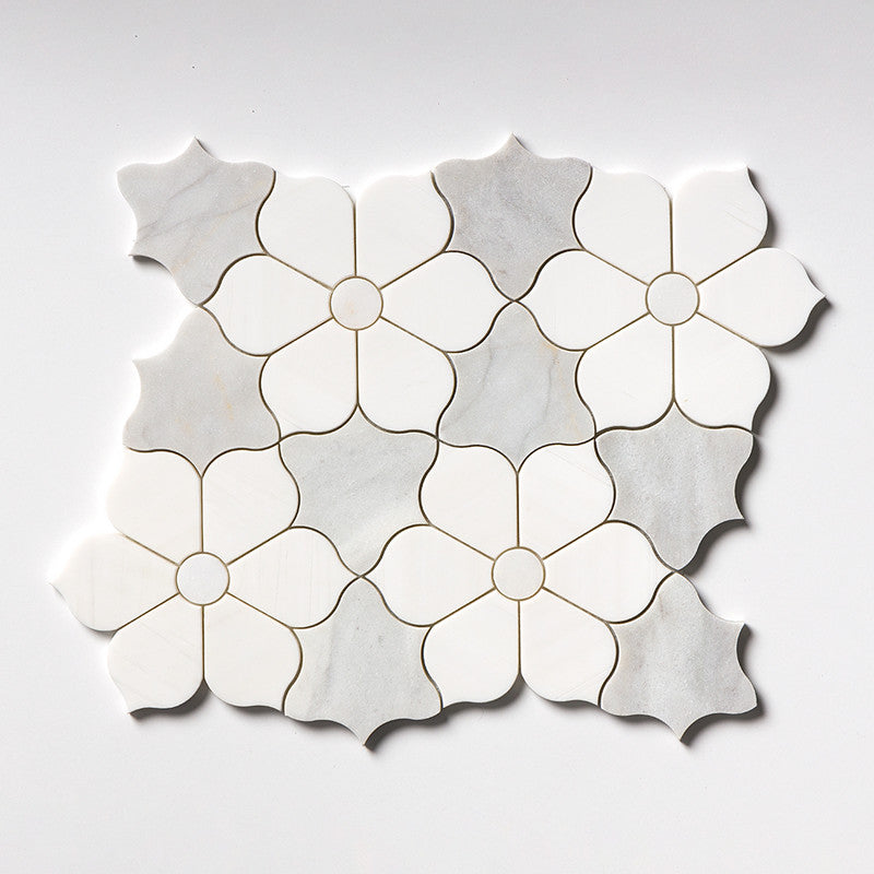 TALYA: Avenza Dark Dolomite Theodora Mosaic (multi finish | 12"x14"x1/8" | straight cut)