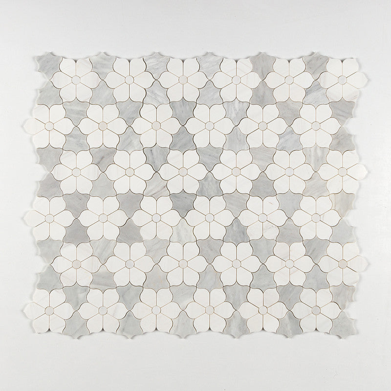 TALYA: Avenza Dark Dolomite Theodora Mosaic (multi finish | 12"x14"x1/8" | straight cut)