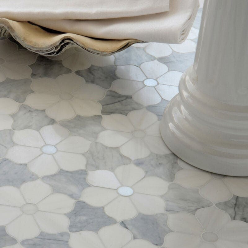 TALYA: Avenza Dark Dolomite Theodora Mosaic (multi finish | 12"x14"x1/8" | straight cut)