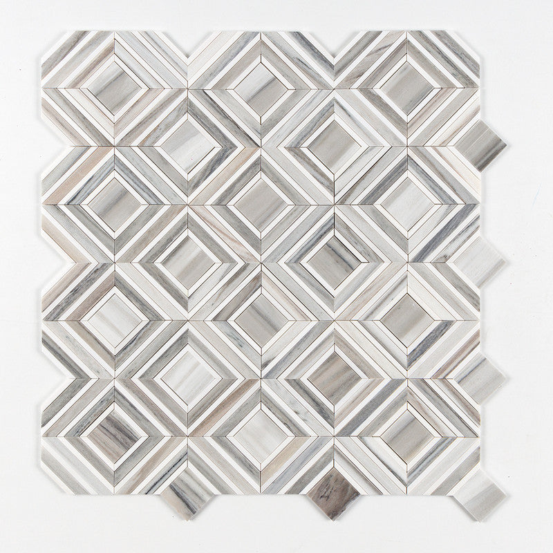 TALYA: Skyline Vein Cut Yildiz Mosaic (multi finish | 8"x11"x13/16" | straight cut)