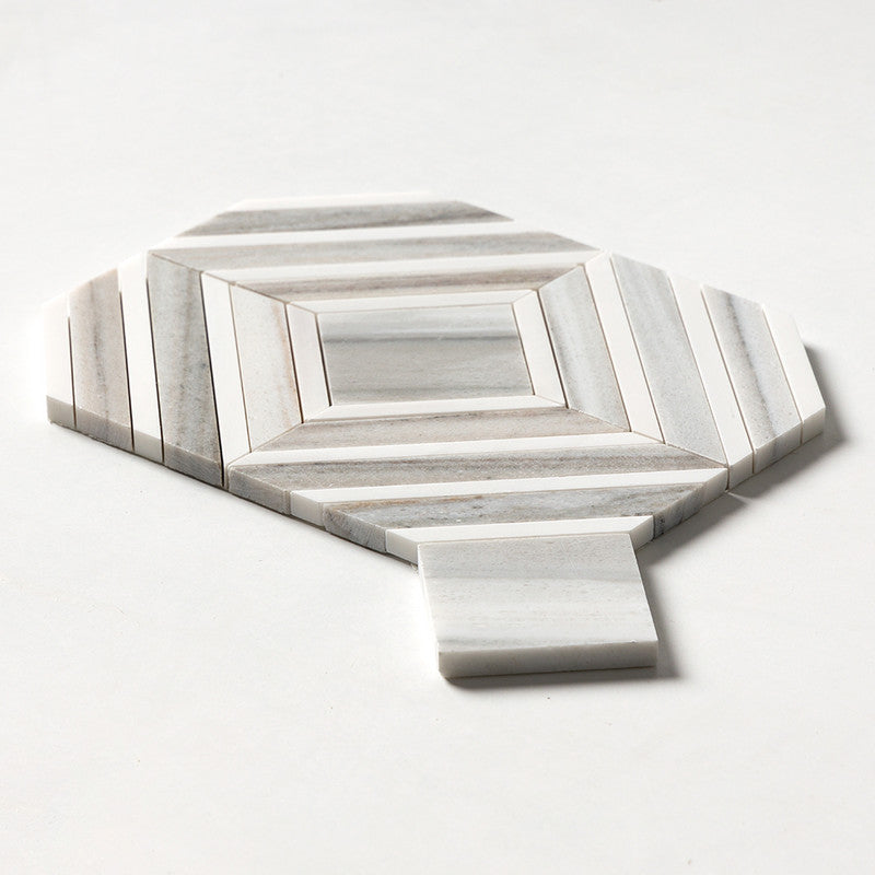 TALYA: Skyline Vein Cut Yildiz Mosaic (multi finish | 8"x11"x13/16" | straight cut)