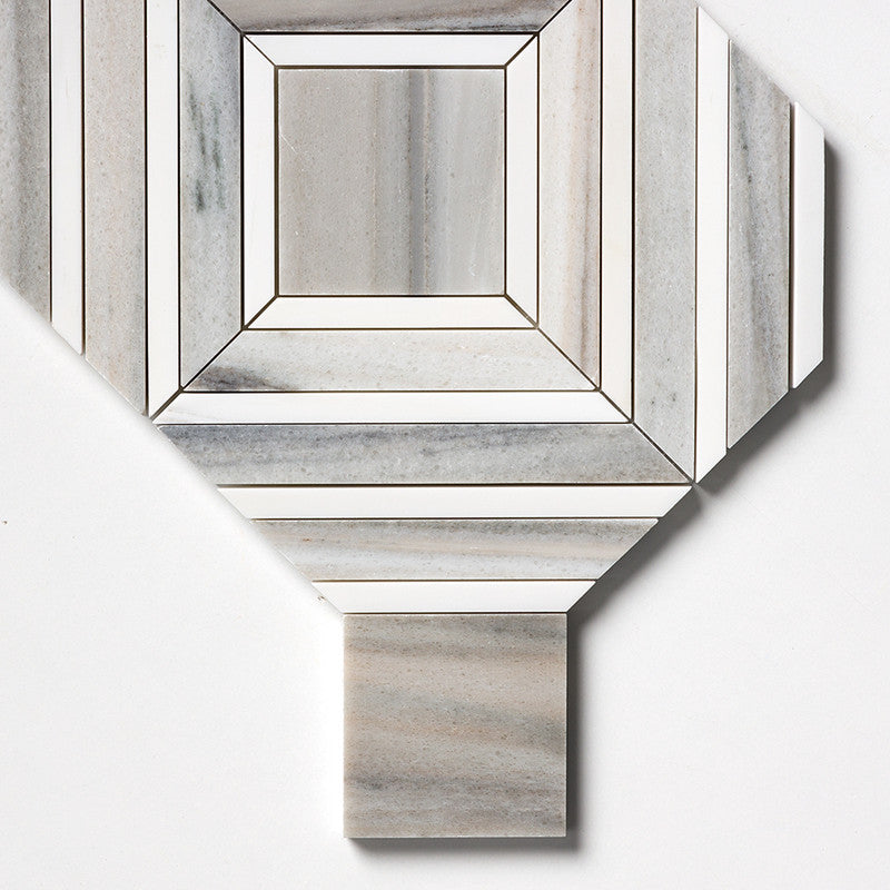 TALYA: Skyline Vein Cut Yildiz Mosaic (multi finish | 8"x11"x13/16" | straight cut)