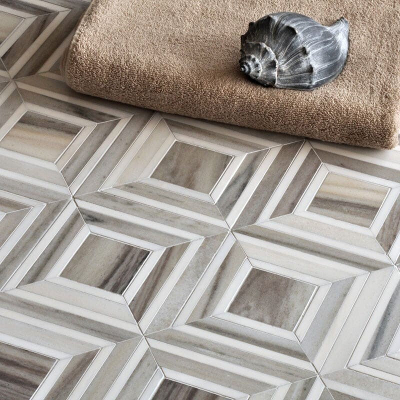 TALYA: Skyline Vein Cut Yildiz Mosaic (multi finish | 8"x11"x13/16" | straight cut)