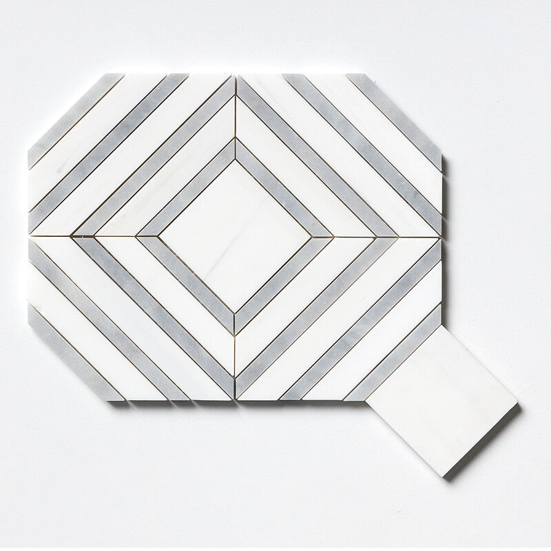 TALYA: Dolomite Yildiz Mosaic (multi finish | 8"x11"x13/16" | straight cut)
