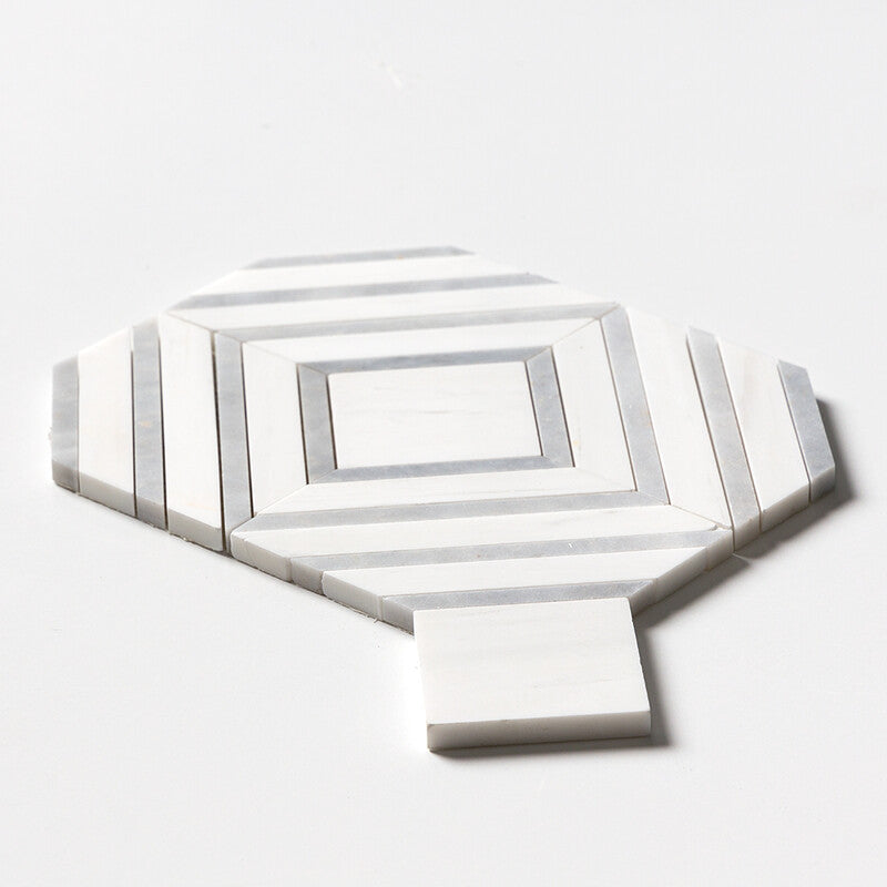 TALYA: Dolomite Yildiz Mosaic (multi finish | 8"x11"x13/16" | straight cut)