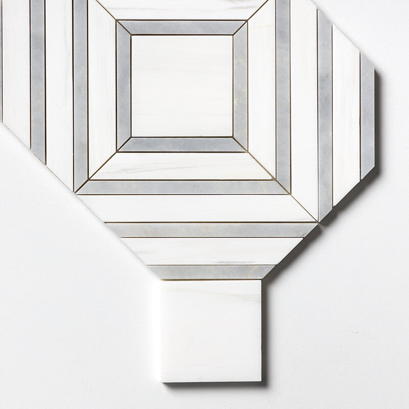 TALYA: Dolomite Yildiz Mosaic (multi finish | 8"x11"x13/16" | straight cut)