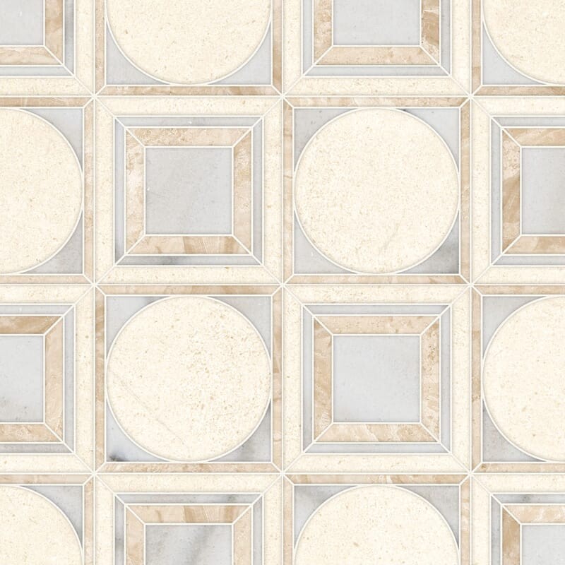TALYA: Diana Royal, Skyline Cicero Mosaic (multi finish | 12"x12"x3/8" | straight cut)