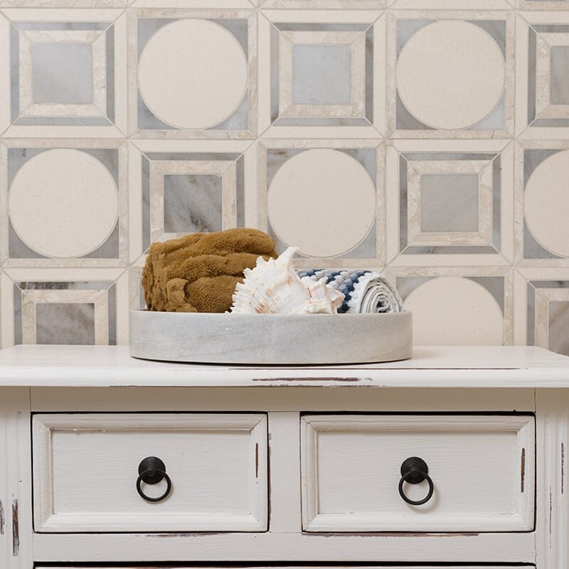 TALYA: Diana Royal, Skyline Cicero Mosaic (multi finish | 12"x12"x3/8" | straight cut)