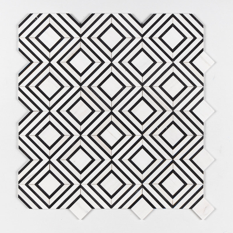 TALYA: China Black Yildiz Mosaic (honed | 8"x11"x13/16" | straight cut)