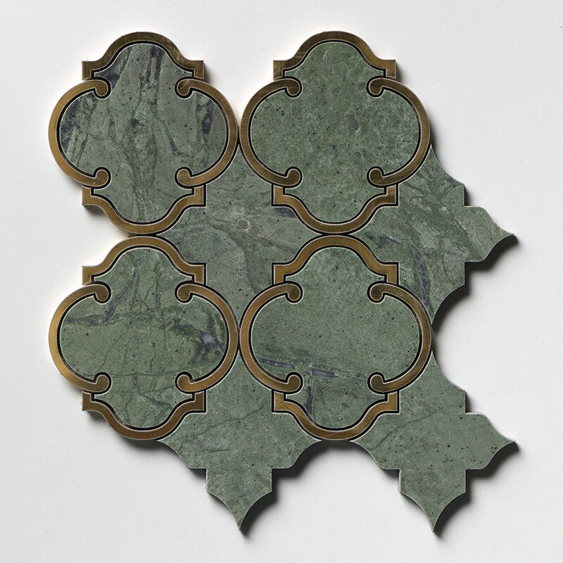 VERDE TIA : Casablanca Mosaic (honed | 10"x11"x1/2" | straight cut)