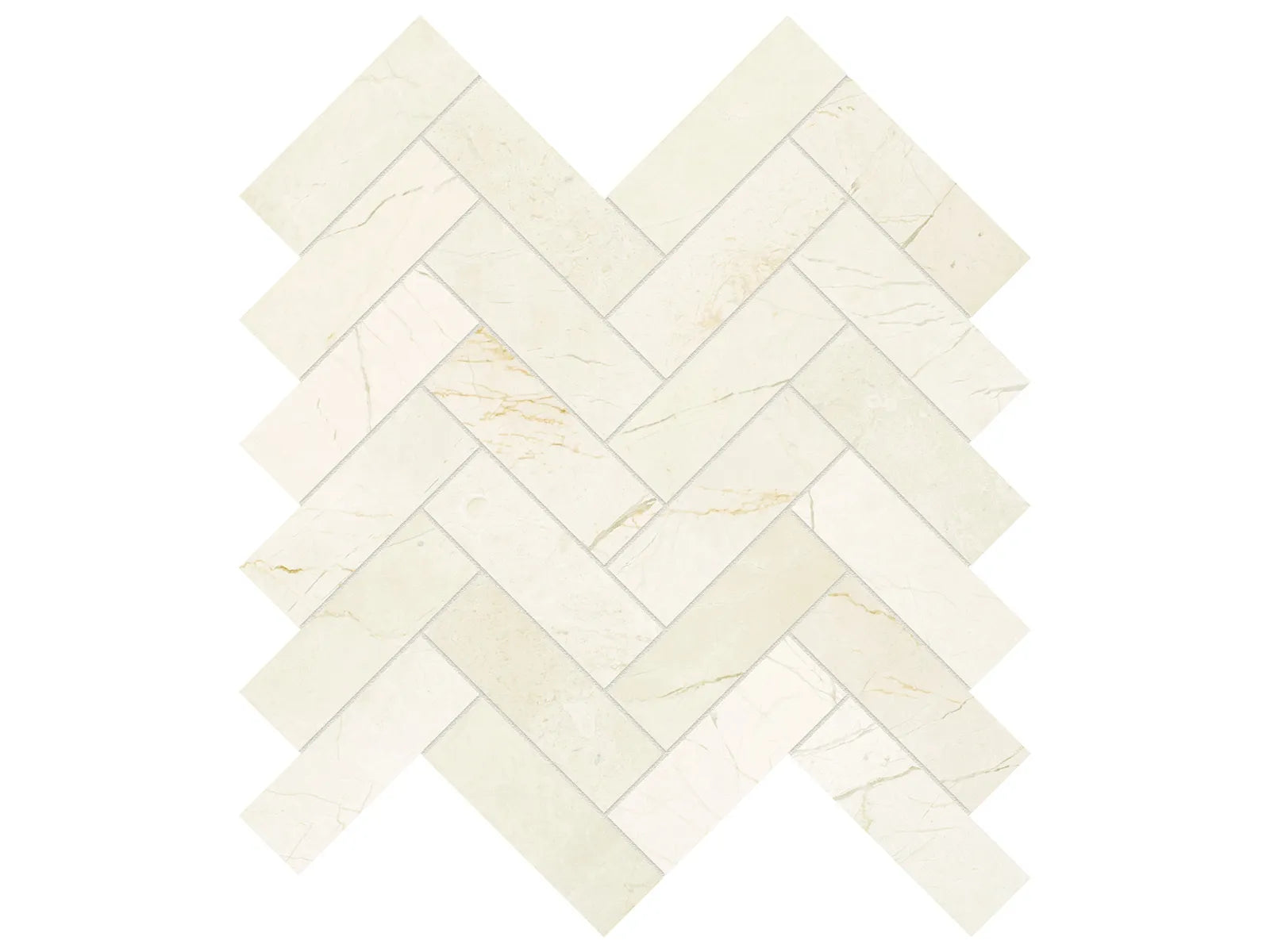 AVORIO CREMA: Marble Mosaic 1 1/4 X 4 Herringbone (11⁷⁄₁₆"X11¼"X⅜" | Honed)