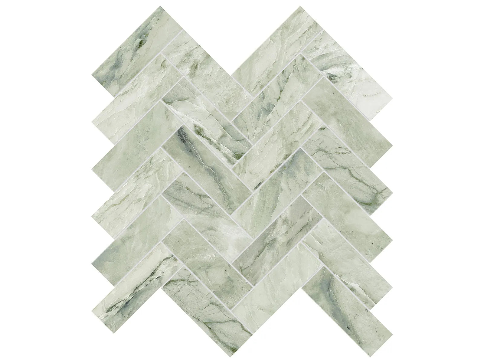 MOSCATO ARGENTO: Marble Mosaic 1 1/4 X 4 Herringbone (11⁷⁄₁₆"X11¼"X⅜" | Honed)