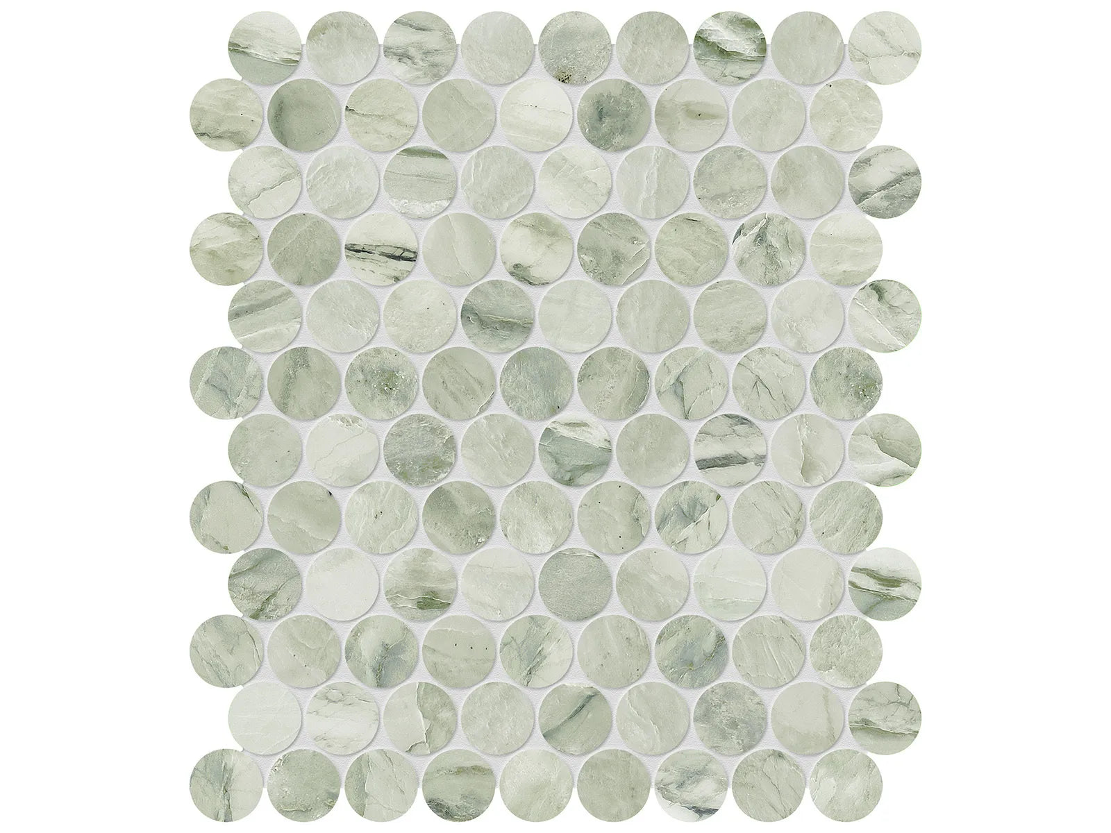 MOSCATO ARGENTO: Marble Mosaic 1 1/4 Penny Rounds (12⅞"X11⅛"X⅜" | Honed)