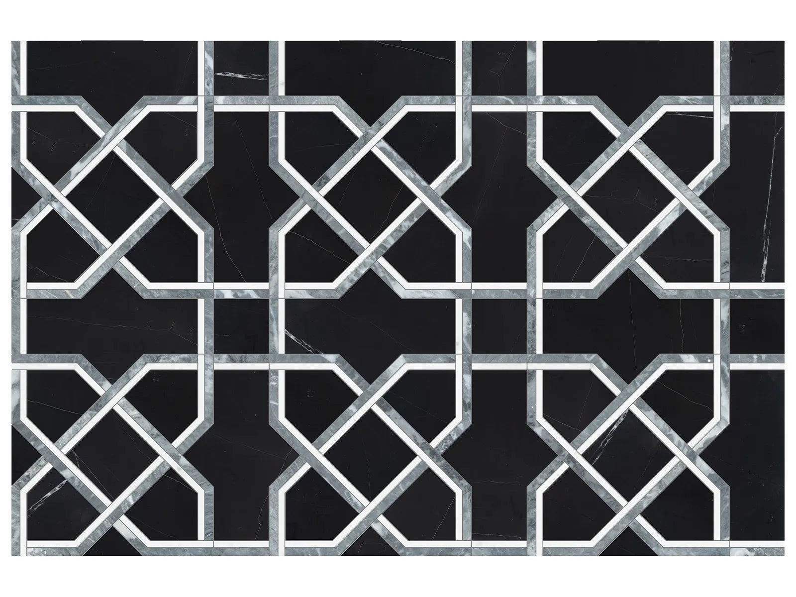 UTOPIO: Madina Monochromo Mosaic (10¹⁄₁₆"X10¹⁄₁₆"X⅜" | Polished)