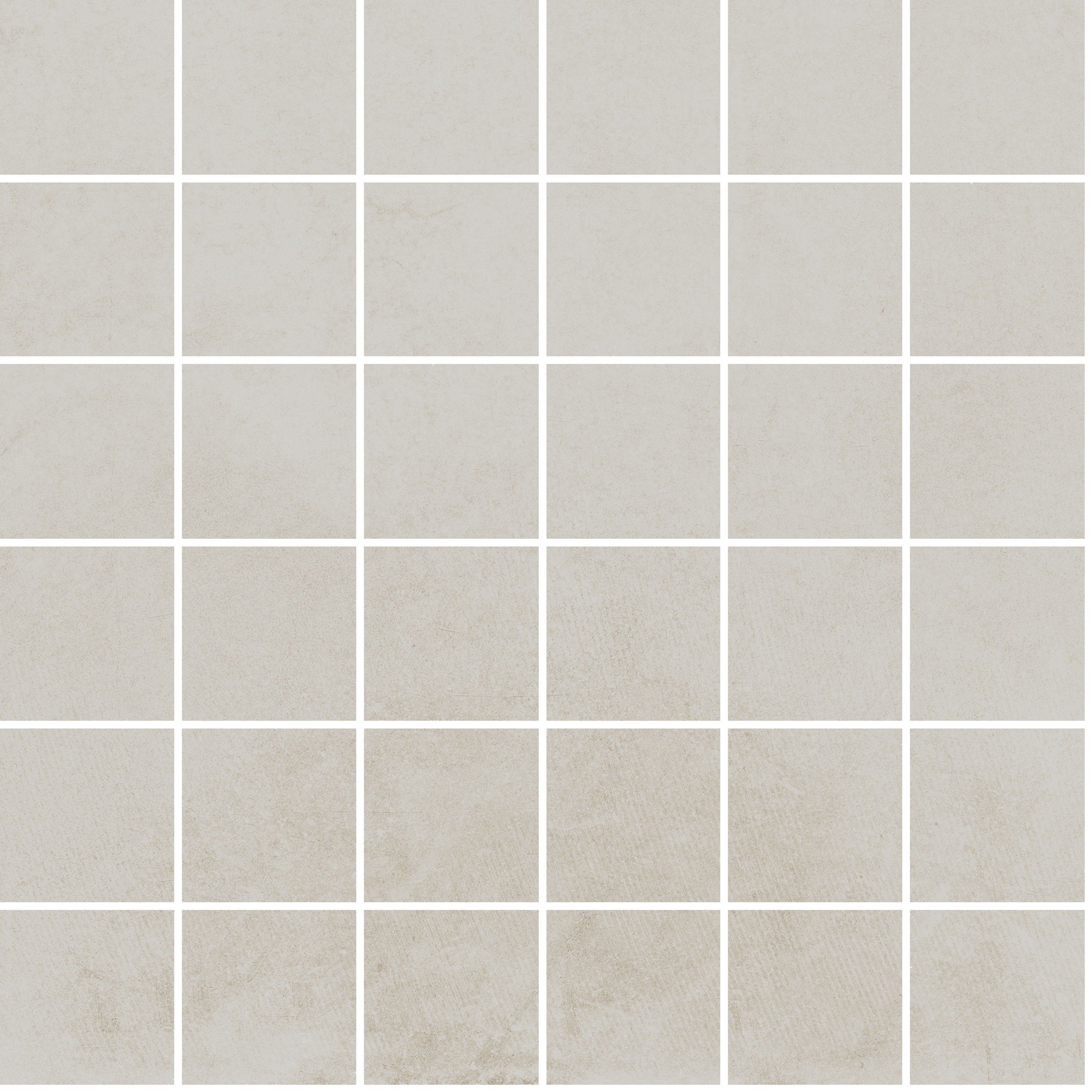 ATTITUDE: Light White Square Straight Stack Field Mosaic (12"x12"x9mm | matte | rectified)