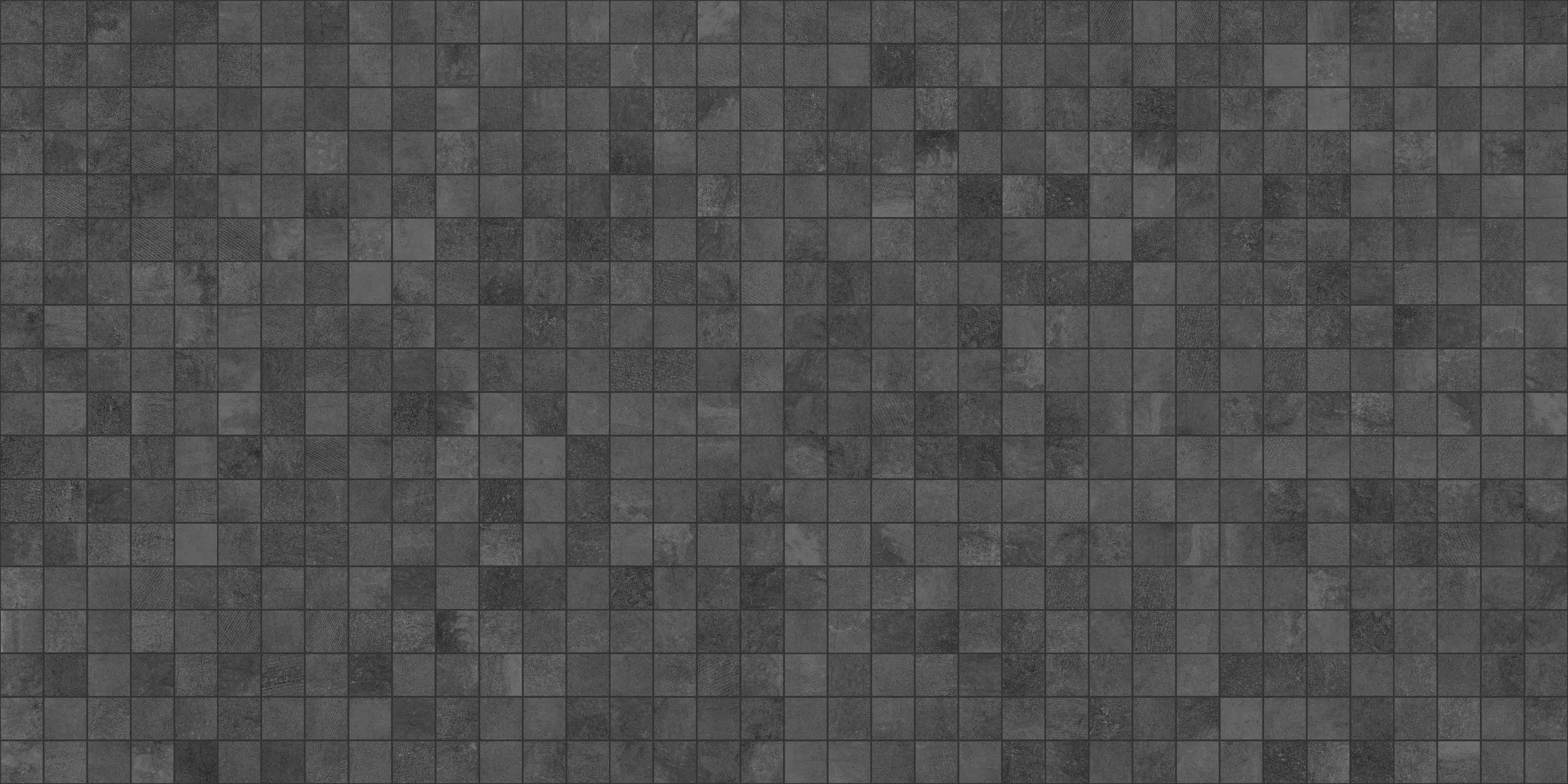 ATTITUDE: Dark Grey Square Straight Stack Field Mosaic (12"x12"x9mm | matte | rectified)