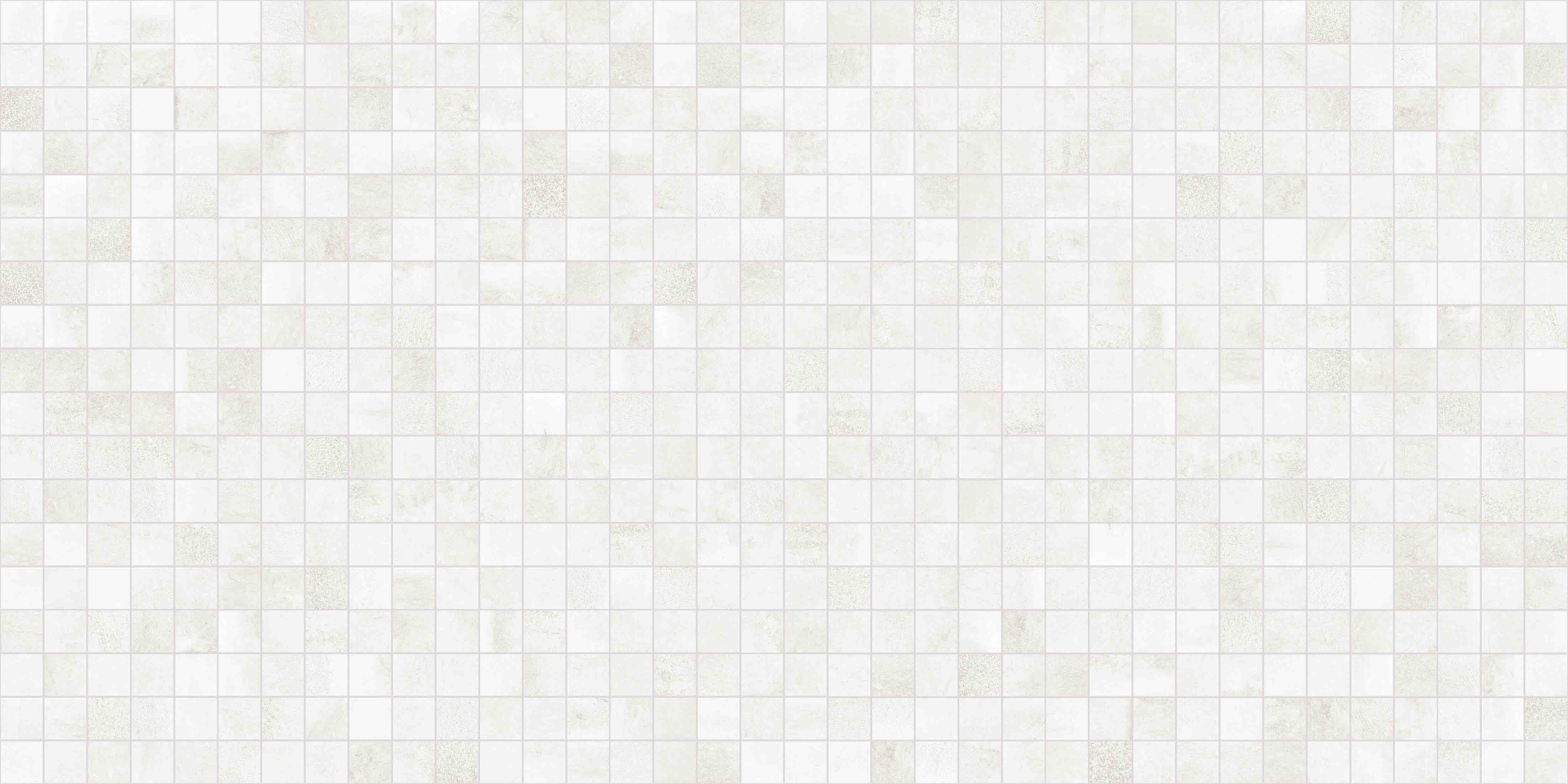 ATTITUDE: Light White Square Straight Stack Field Mosaic (12"x12"x9mm | matte | rectified)