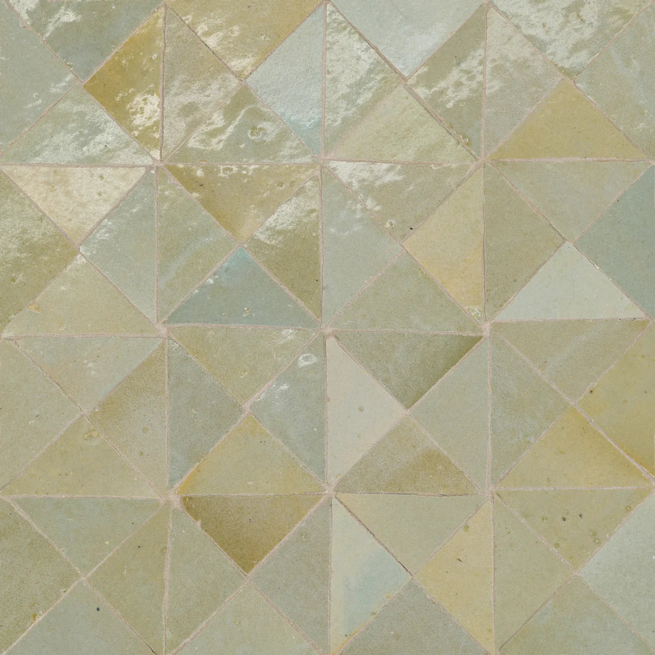 casa verde bleu zelige mosaic triangle 12x12 surface group international