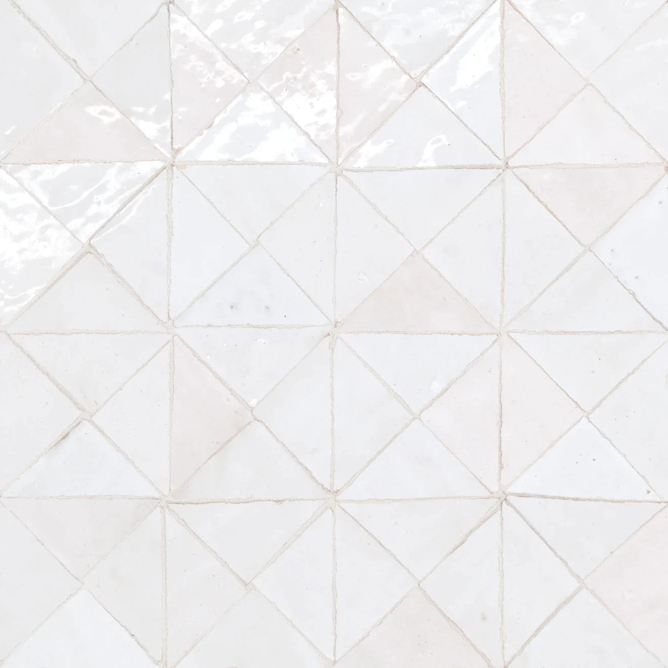 casa white zellige mosaic triangle 12x12 distributed by surface group international