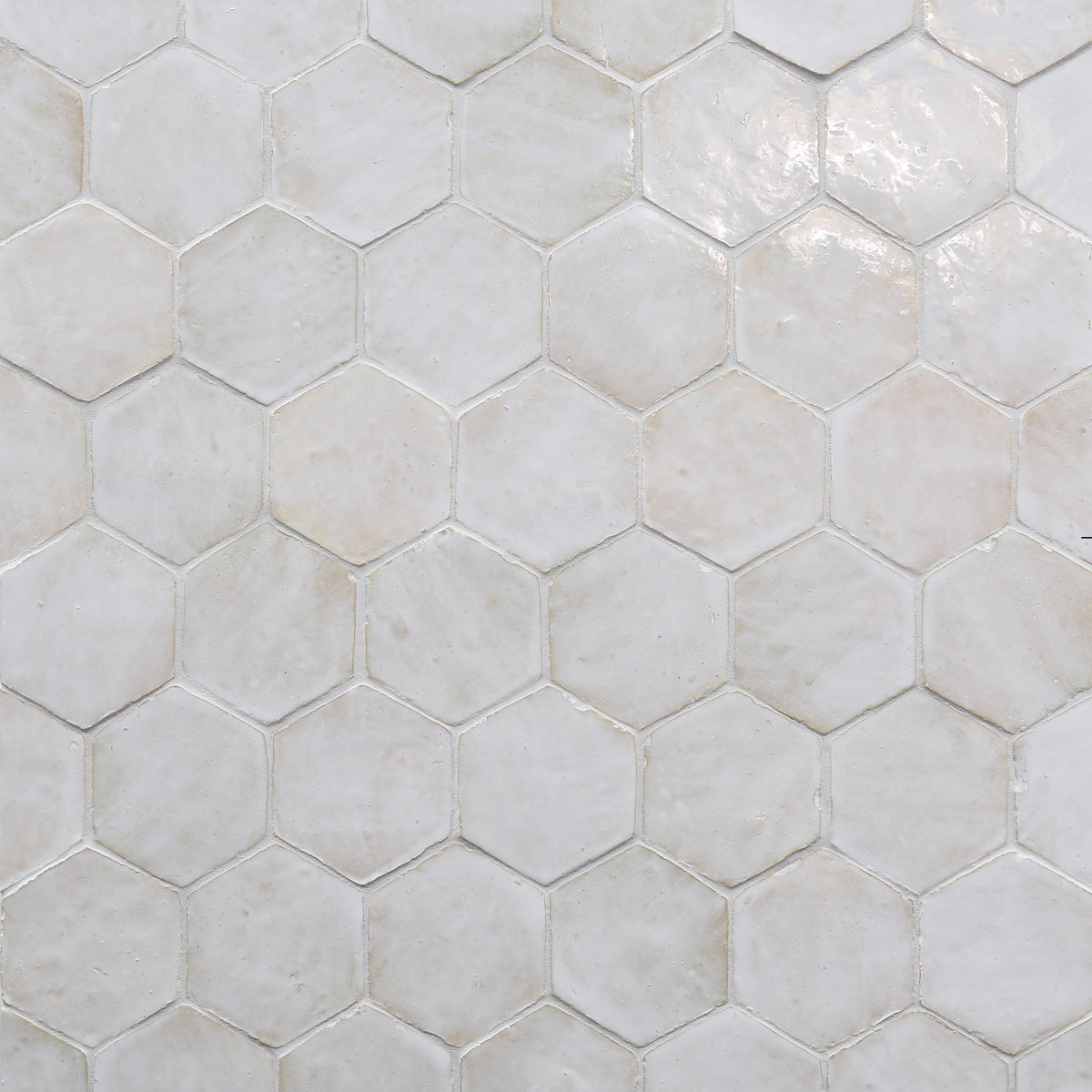 Desrt Tile Zel Nouveau Desert White Glazed Zellige Field Tile | 4X4X1/2 | Gloss ...