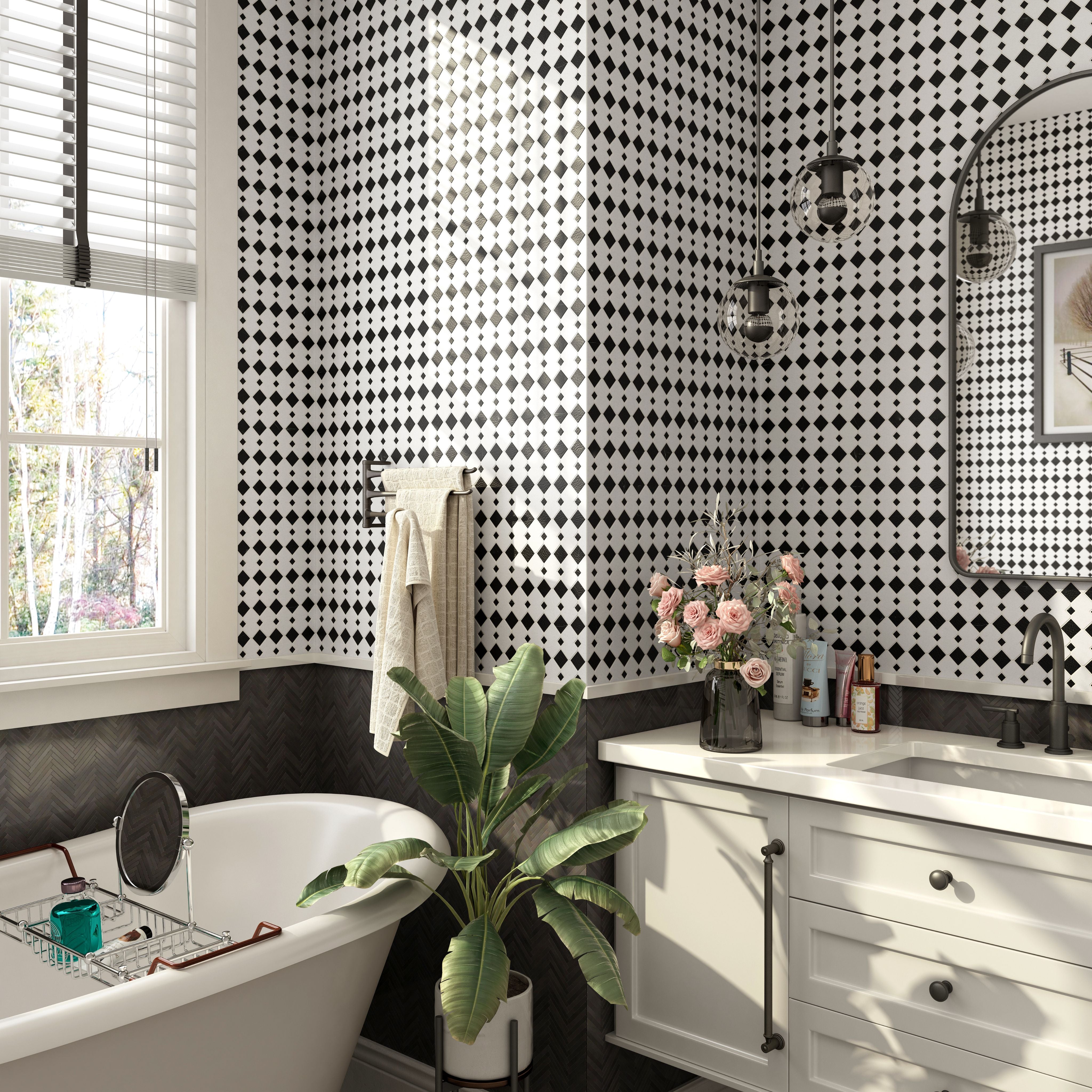 dulcet tassel black 1mtslthx natural stone mosaic interior 1 made by dulcet and sold by surface group international