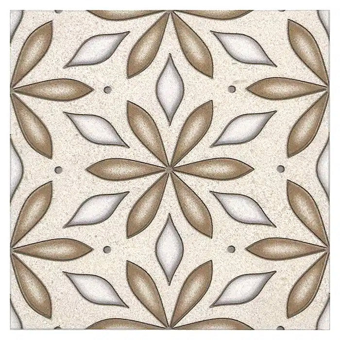 eloise camel limestone natural marble deco tile 12x12 surface group stone impressions