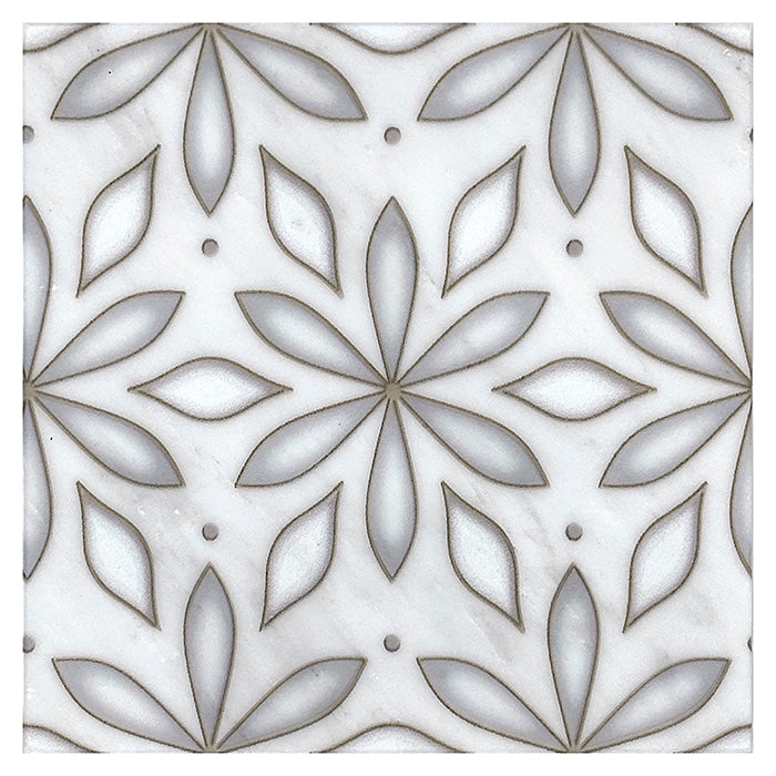eloise lace carrara blanco natural marble deco tile 12x12 surface group stone impressions