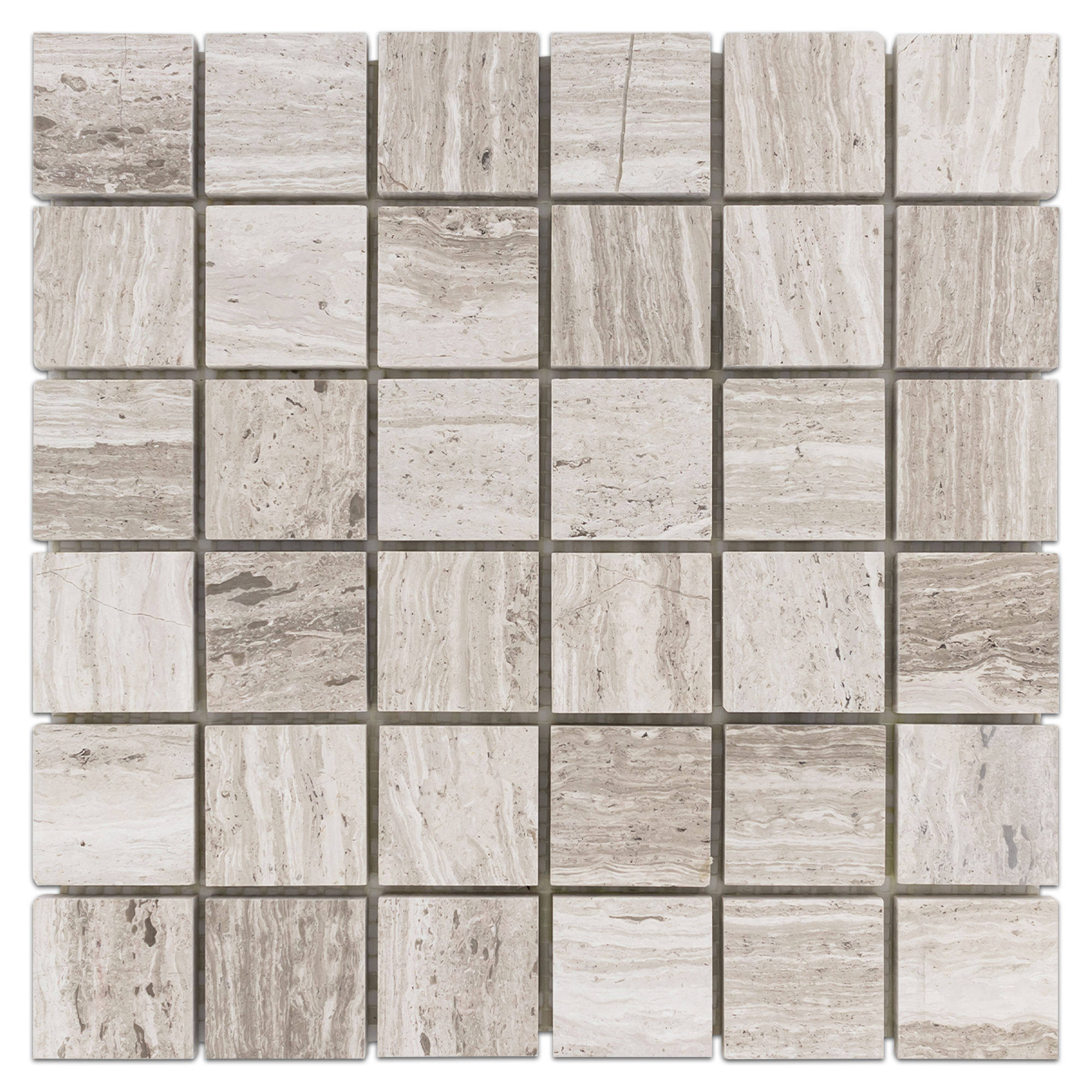 Elon Beachwood Marble 2x2 Straight Stack Field Mosaic 12x12x0.375 Honed - Surface Group International Product