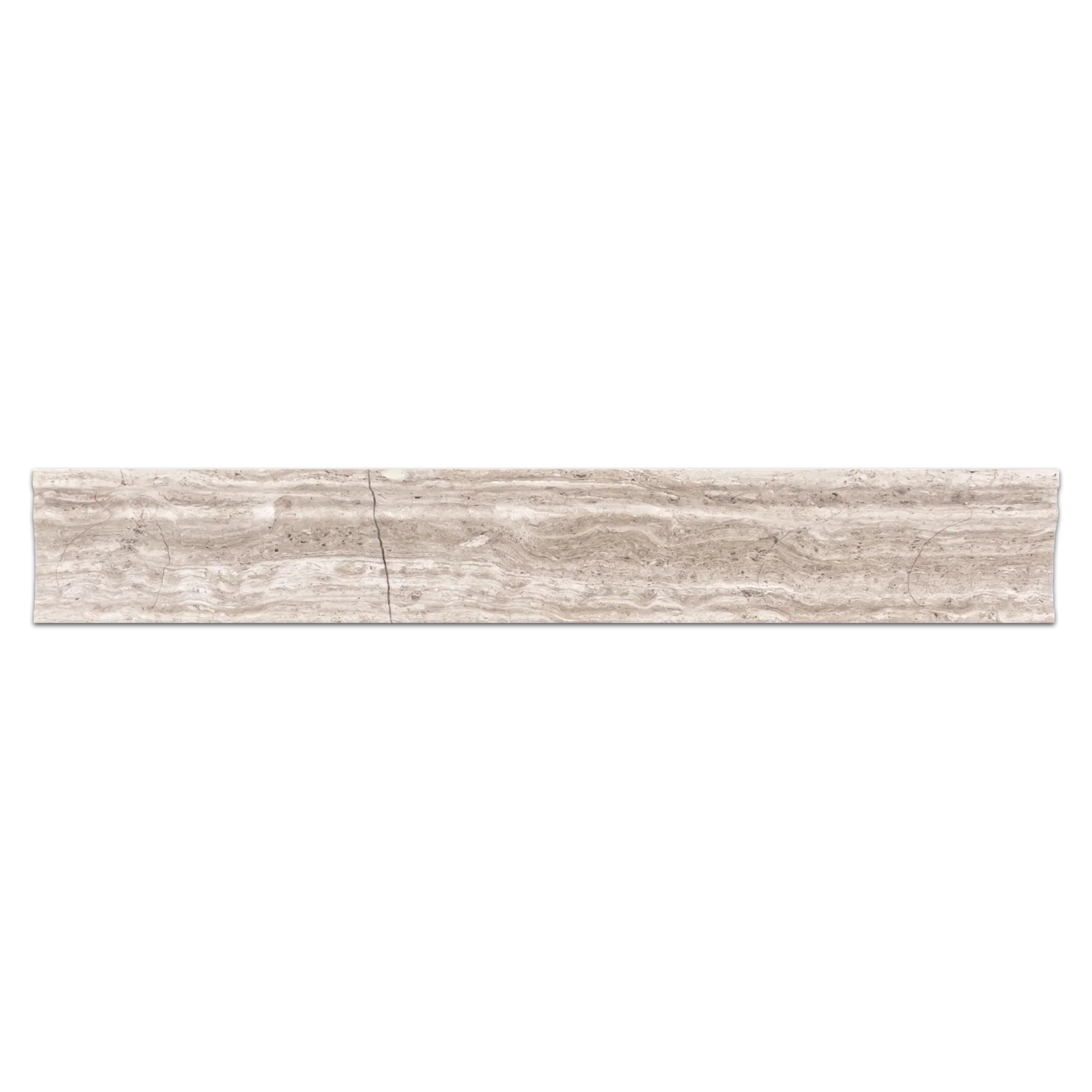 Elon Beachwood Marble Crown 2x12 Honed Molding Tile from Surface Group.