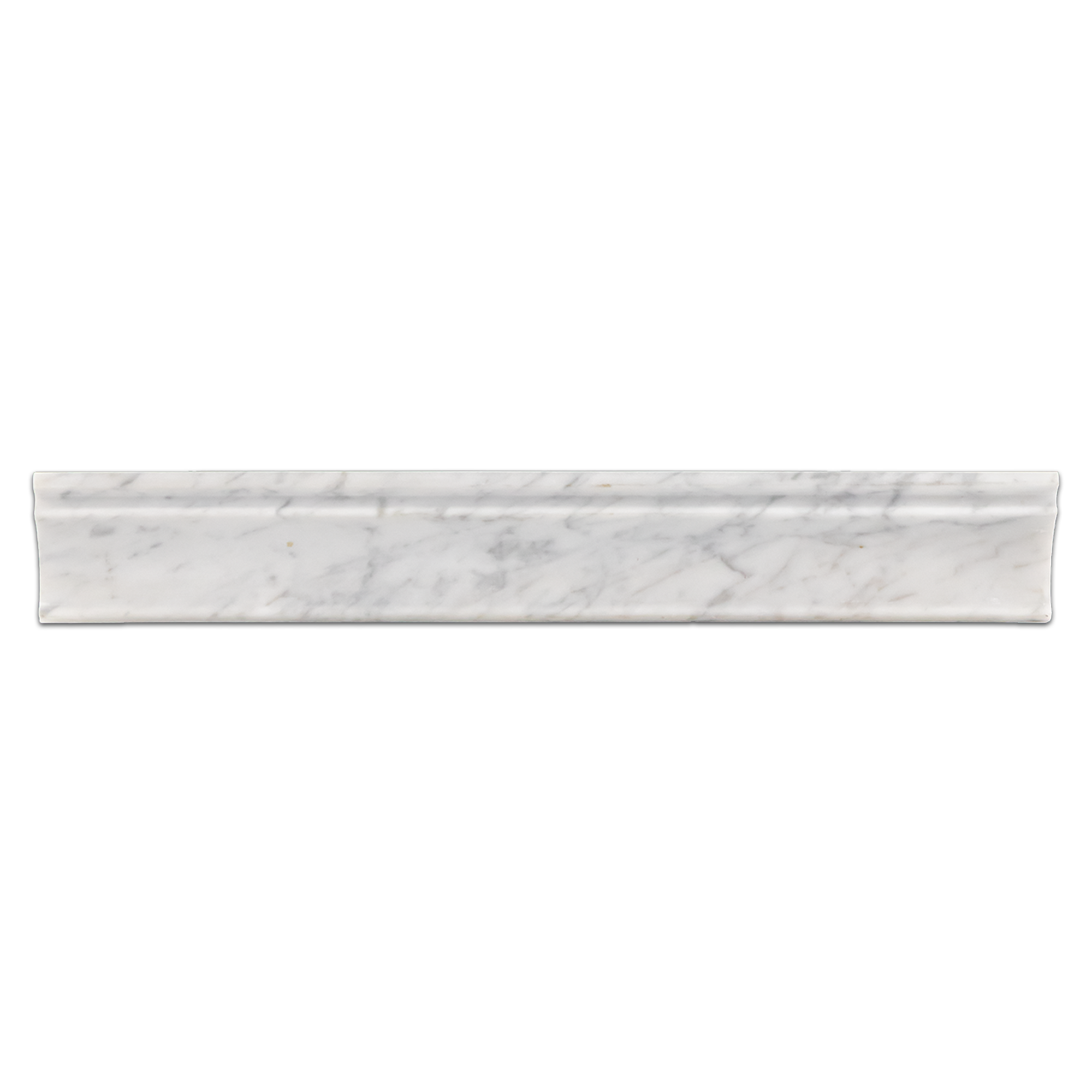 Elon Bianco Carrara Marble Crown 2x12 Honed Tile - Surface Group International