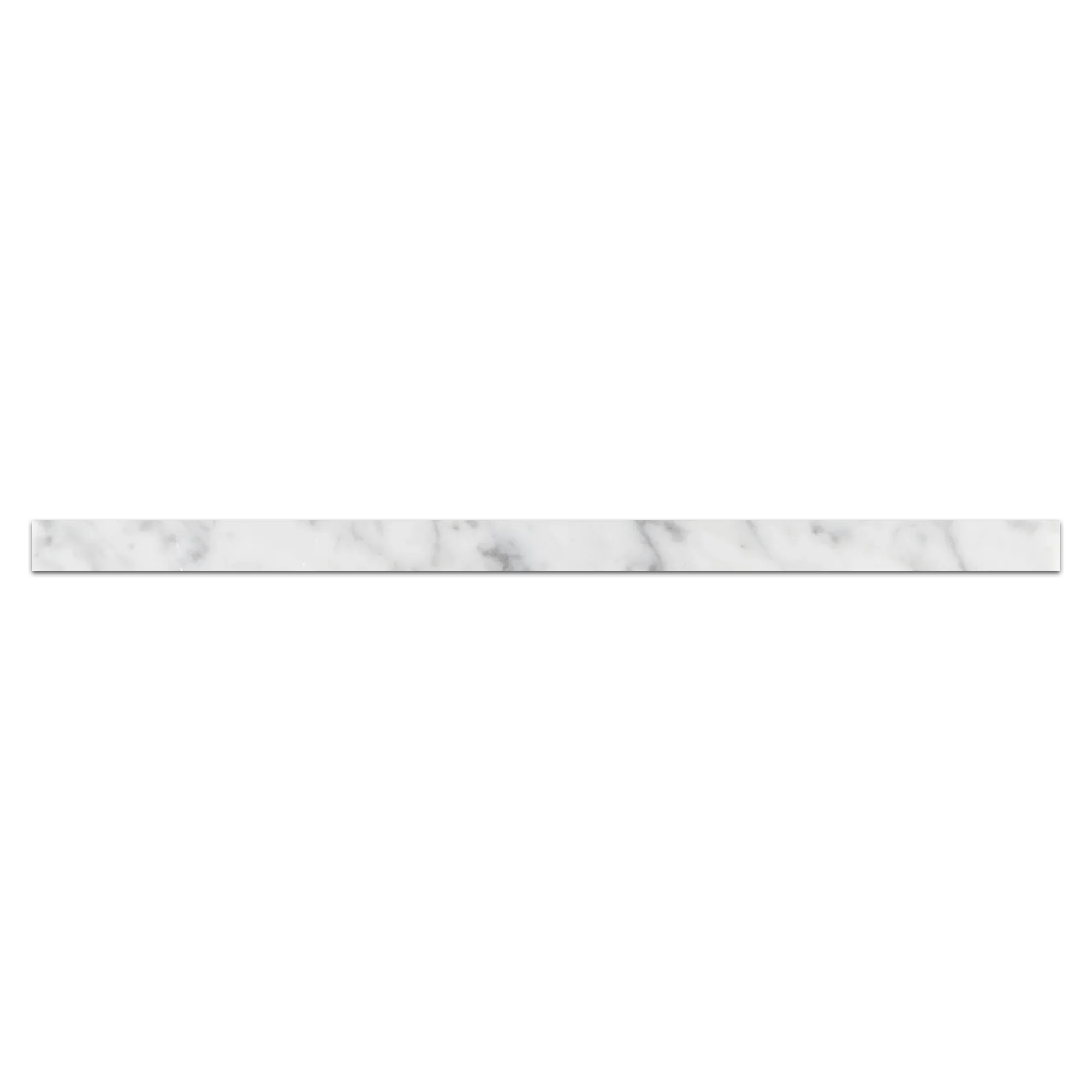 Elon Bianco Carrara Marble Flat Liner 0.5625x12x0.8125 Honed AM8193H Surface Group International Product