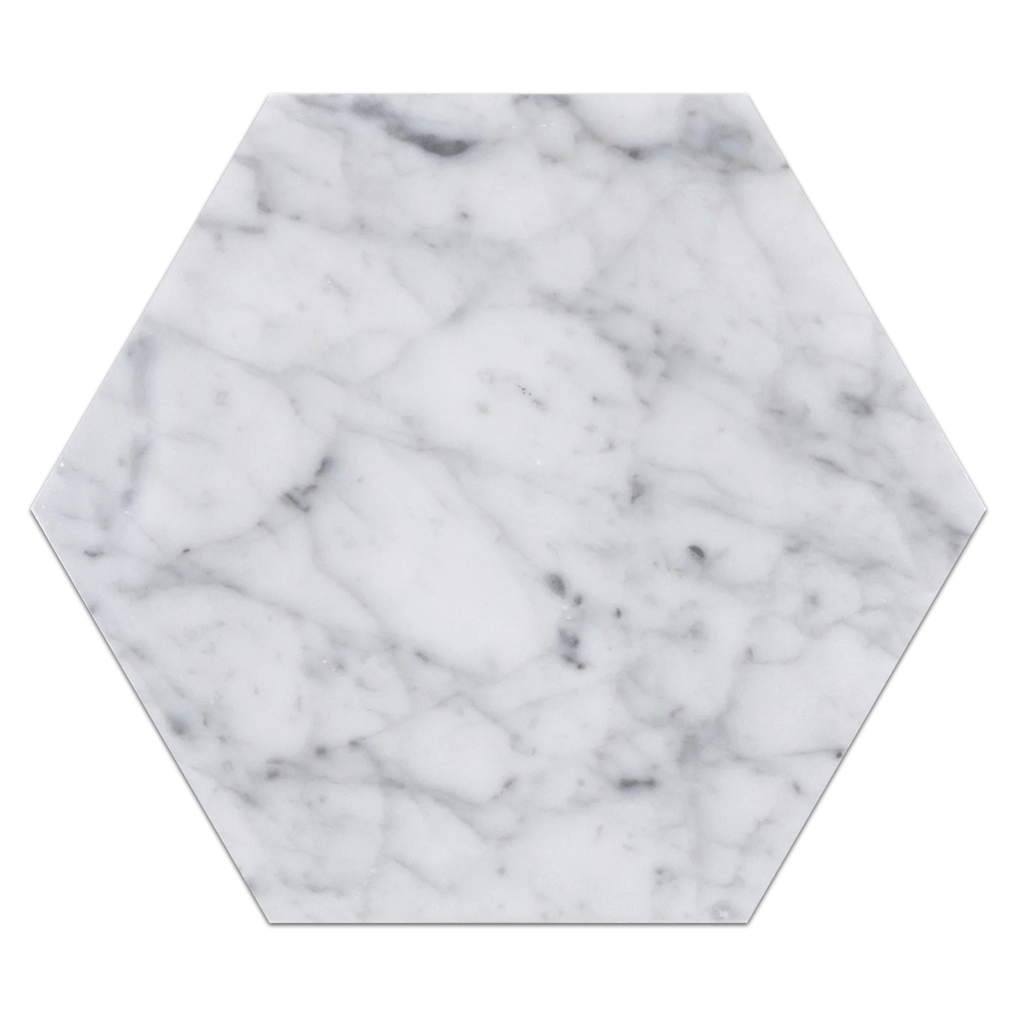 Elon Bianco Carrara Marble Hexagon Field Tile 10.5x12.125x0.375 Honed - Surface Group International