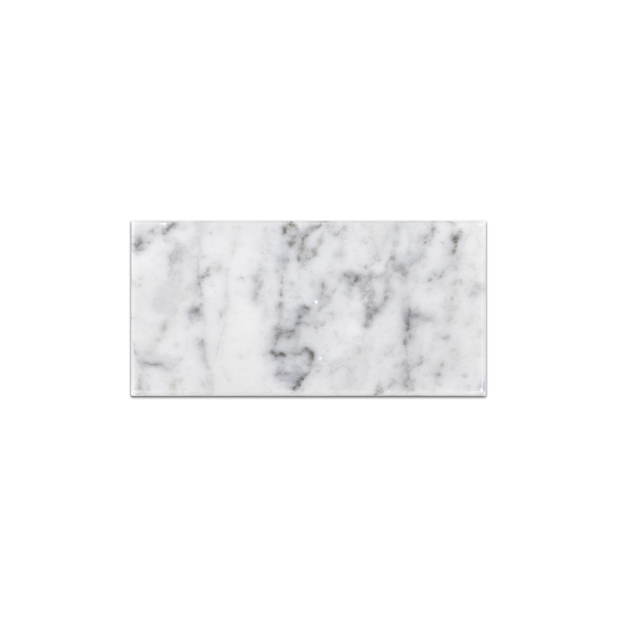 Elon Bianco Carrara Marble Rectangle Field Tile 3x6x0.375 Honed - Surface Group International