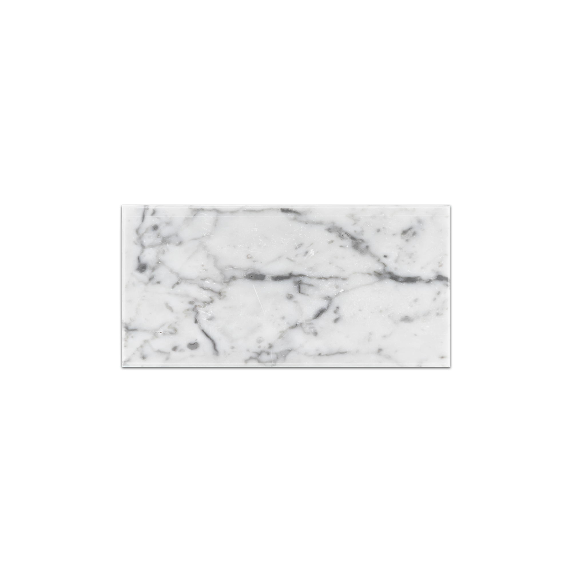 Elon Bianco Carrara Marble Rectangle Field Tile 3x6x0.375 Polished - Surface Group International
