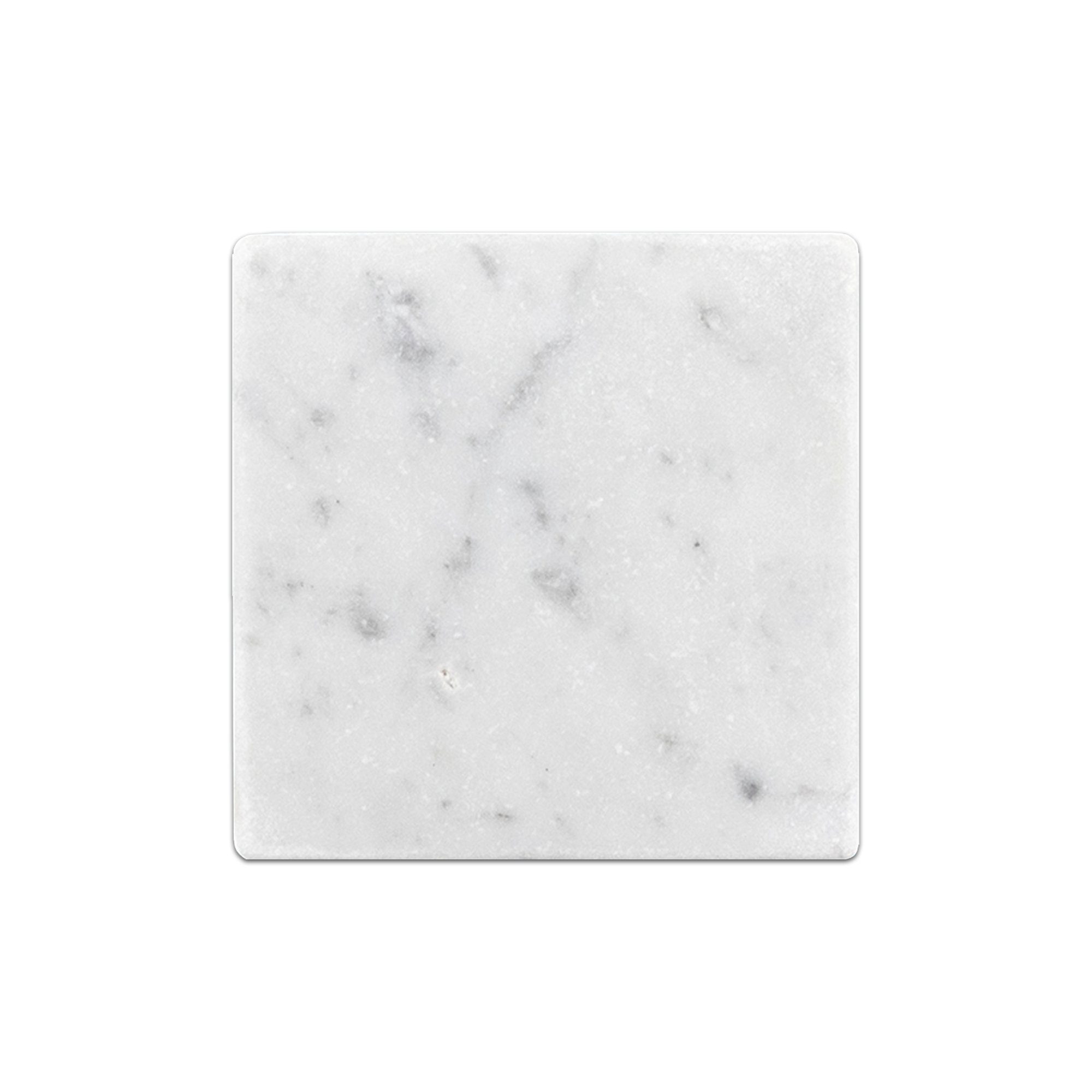 Elon Bianco Carrara Marble Square Field Tile 4x4x0.375 Tumbled - Surface Group International