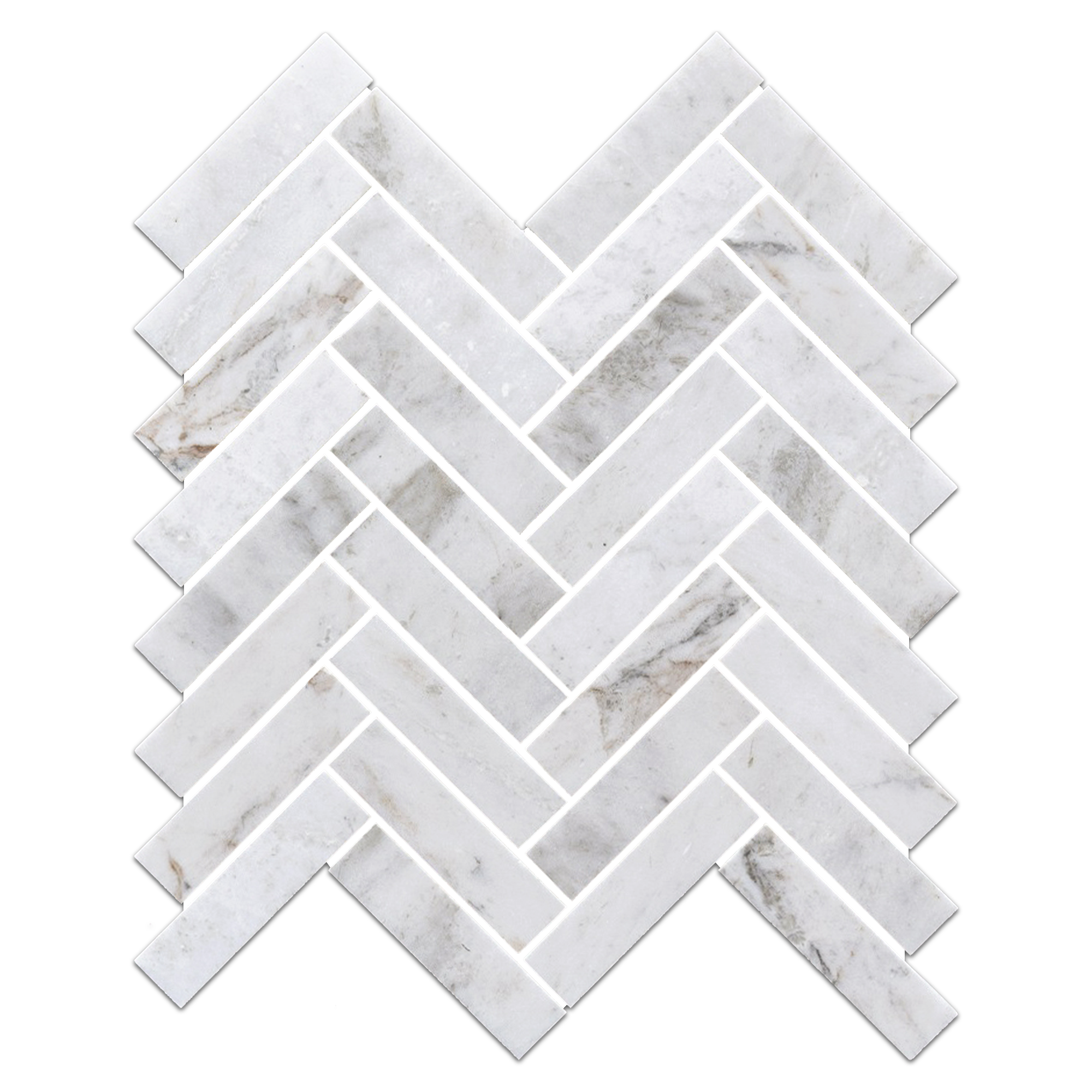 Elon Bianco Oro Marble 1x4 Herringbone Field Mosaic Tile, 11x11, Honed Finish