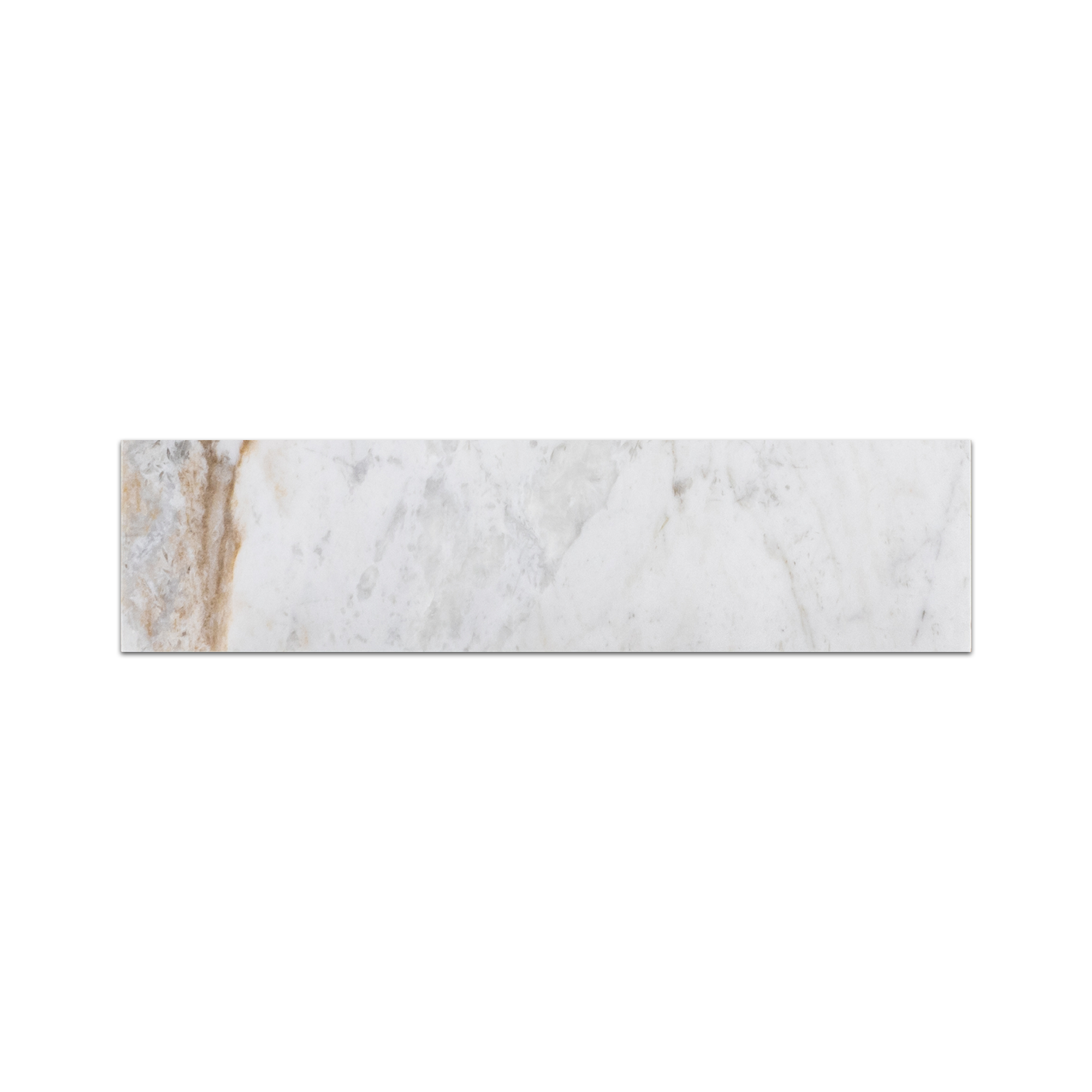 Elon Bianco Oro Marble Rectangle Field Tile, 3x12 Honed Finish, for Elegant Wall & Flooring Designs