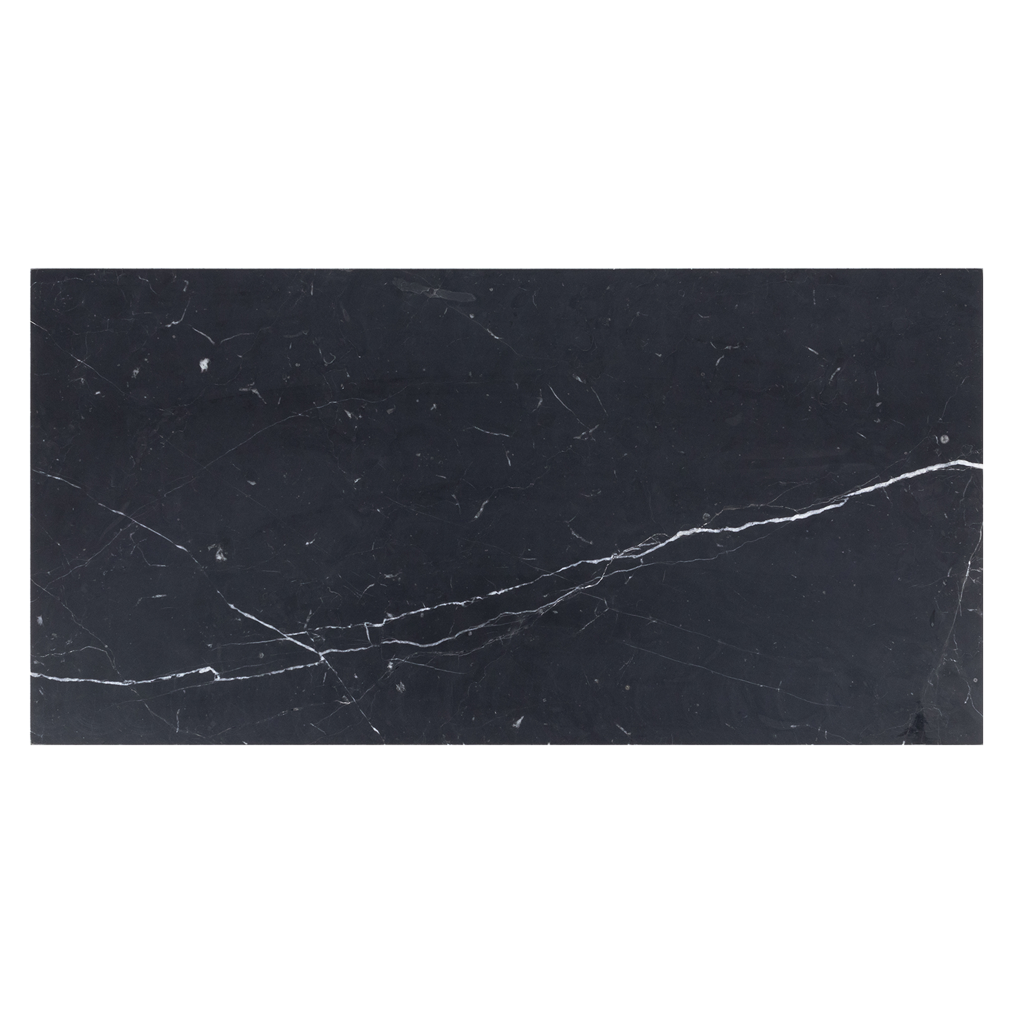 Elon black marble rectangle field tile 12x24x0.375 honed AM7075H - Surface Group International