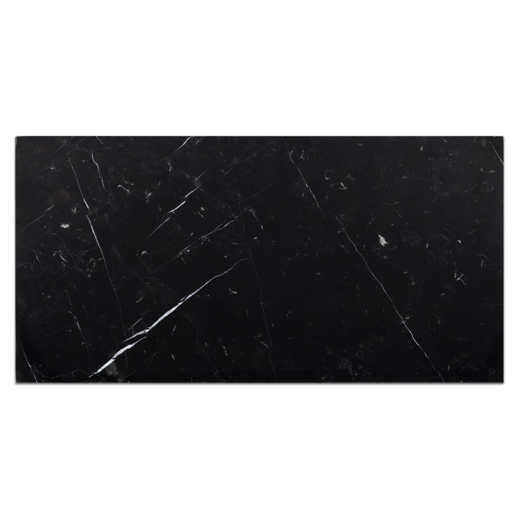 Elon black marble rectangle field tile 12x24x0.375 polished AM7075P Surface Group International product