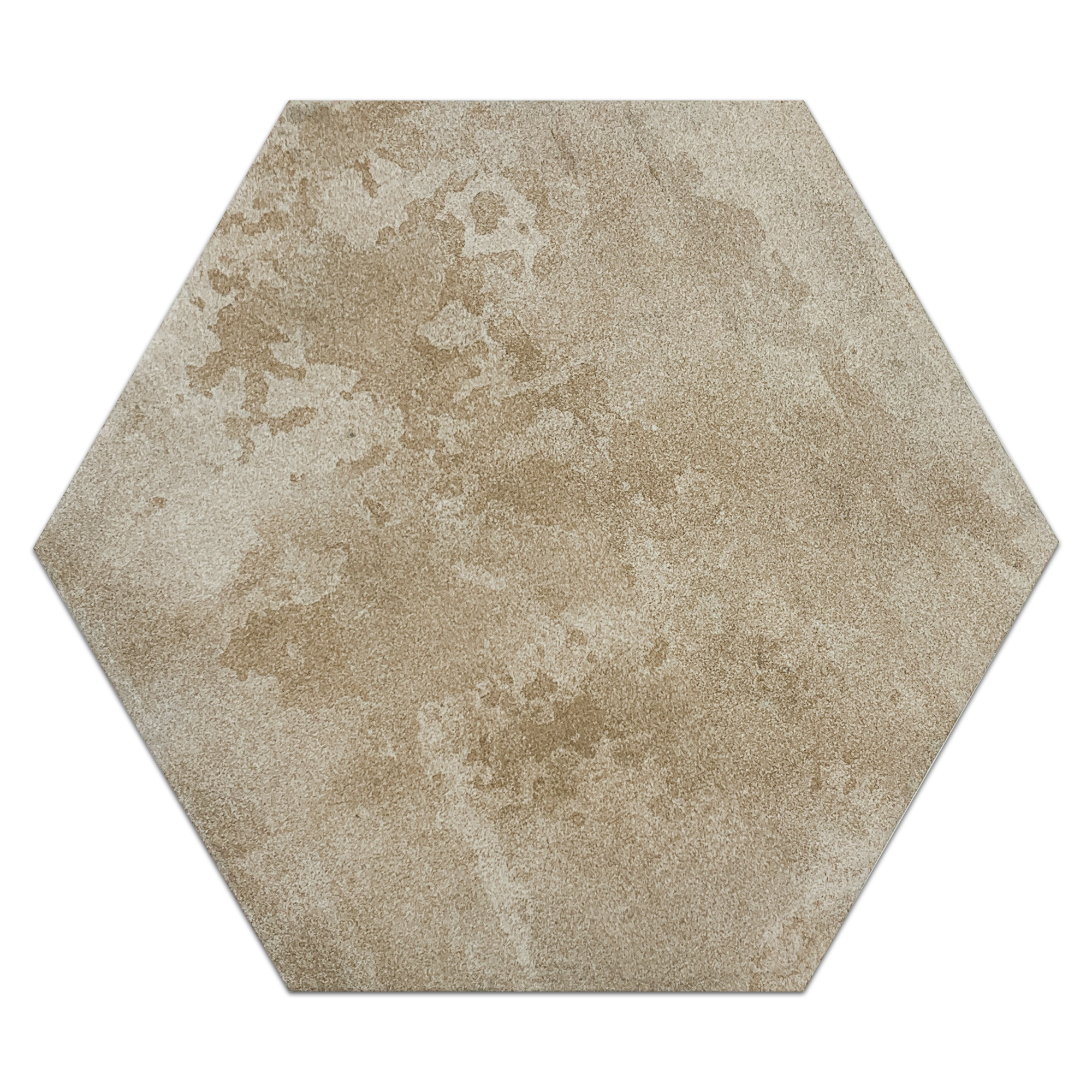 Alt text: "Elon Boston Brick Downtown Porcelain Hexagon Field Tile, 11.2x12.7x0.375 inches, natural pressed finish, SKU BC116, available at Surface Group International."
