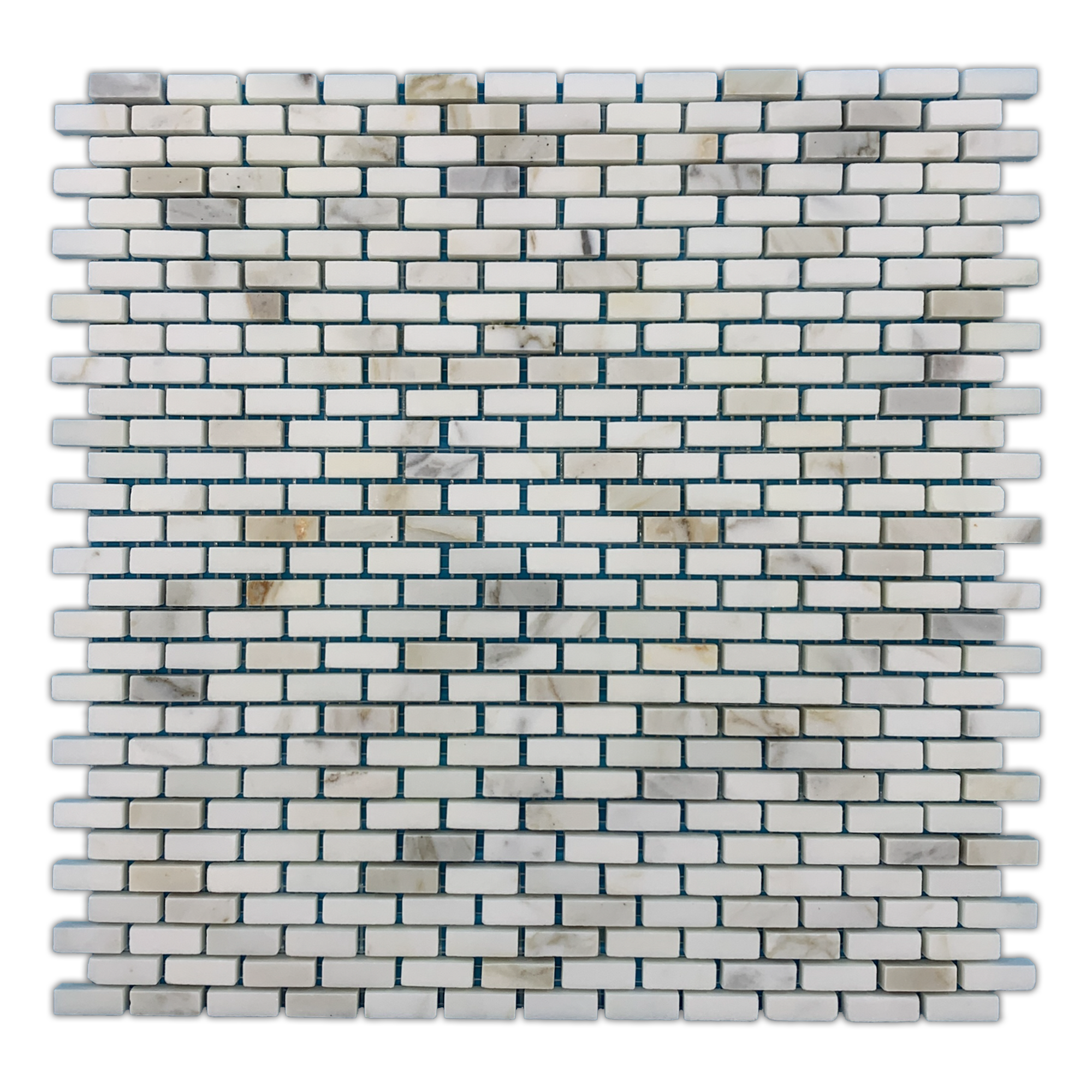Elon Calacatta Gold Marble Staggered Joint Field Mosaic Tile 11.75x11.8125x0.375 Honed - Surface Group Online Tile Store