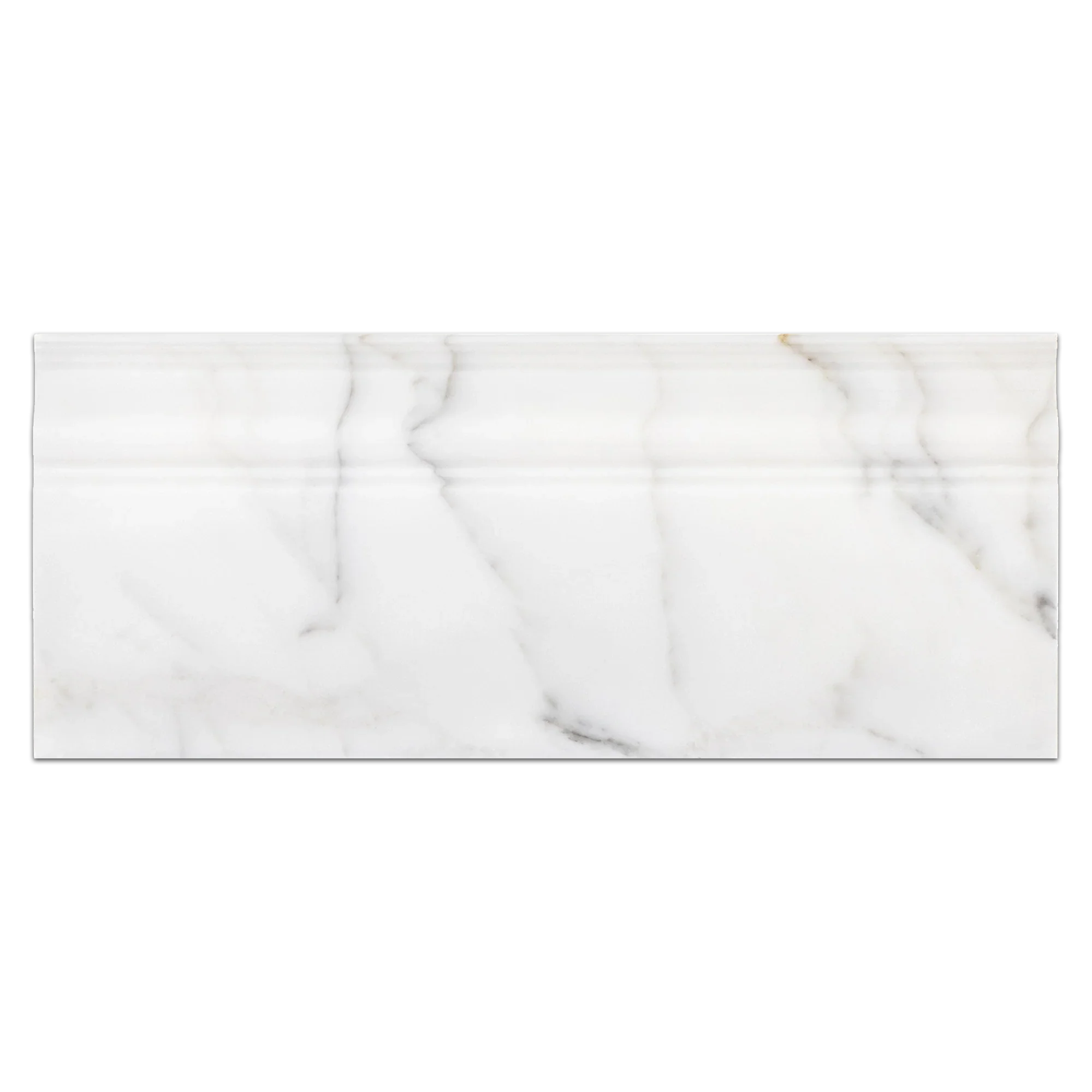 Elon Calacatta Gold Marble Baseboard 4.75x12 Honed - Surface Group Online Tile Store
