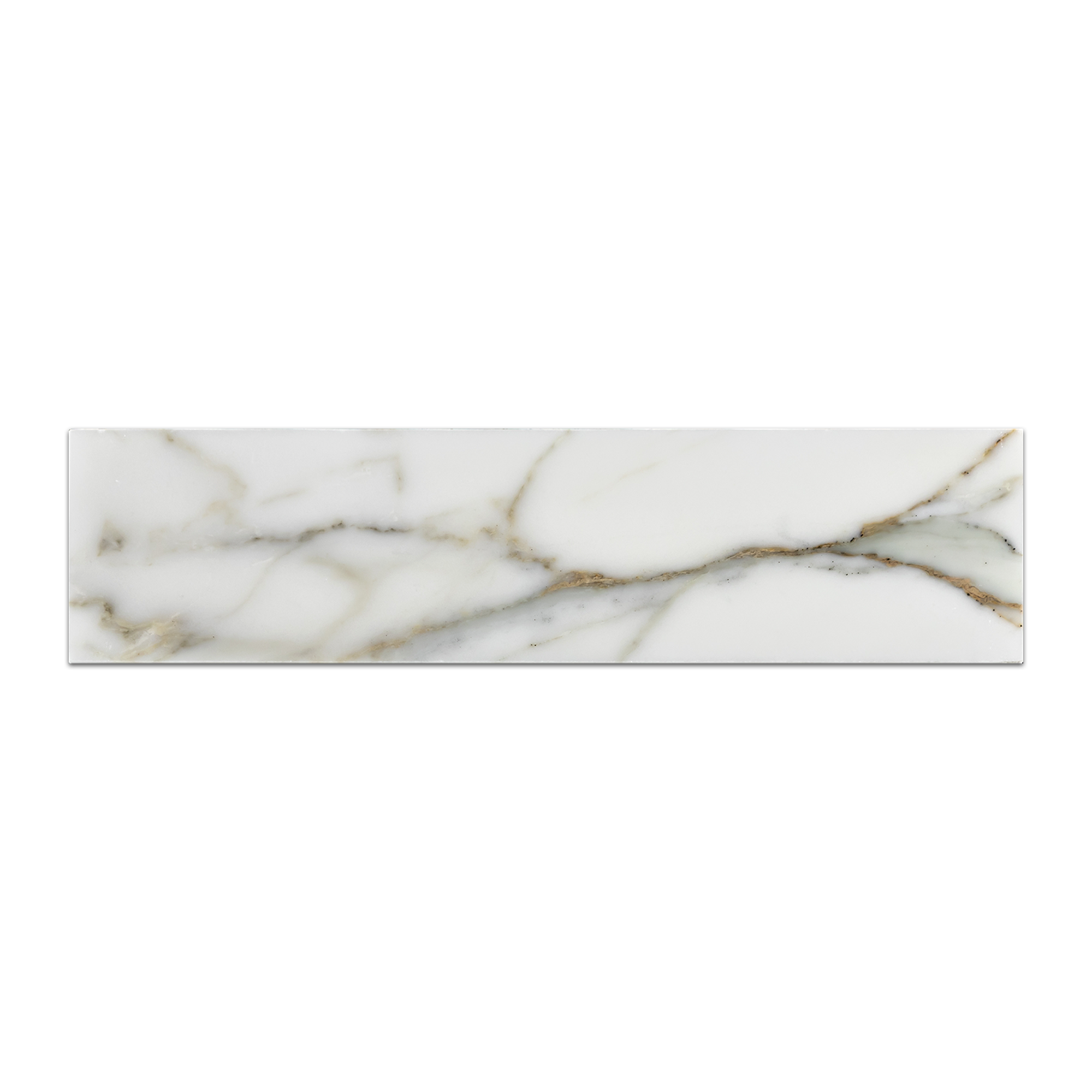 Elon Calacatta Gold Marble Polished Rectangle Field Tile 3x12 at Surface Group