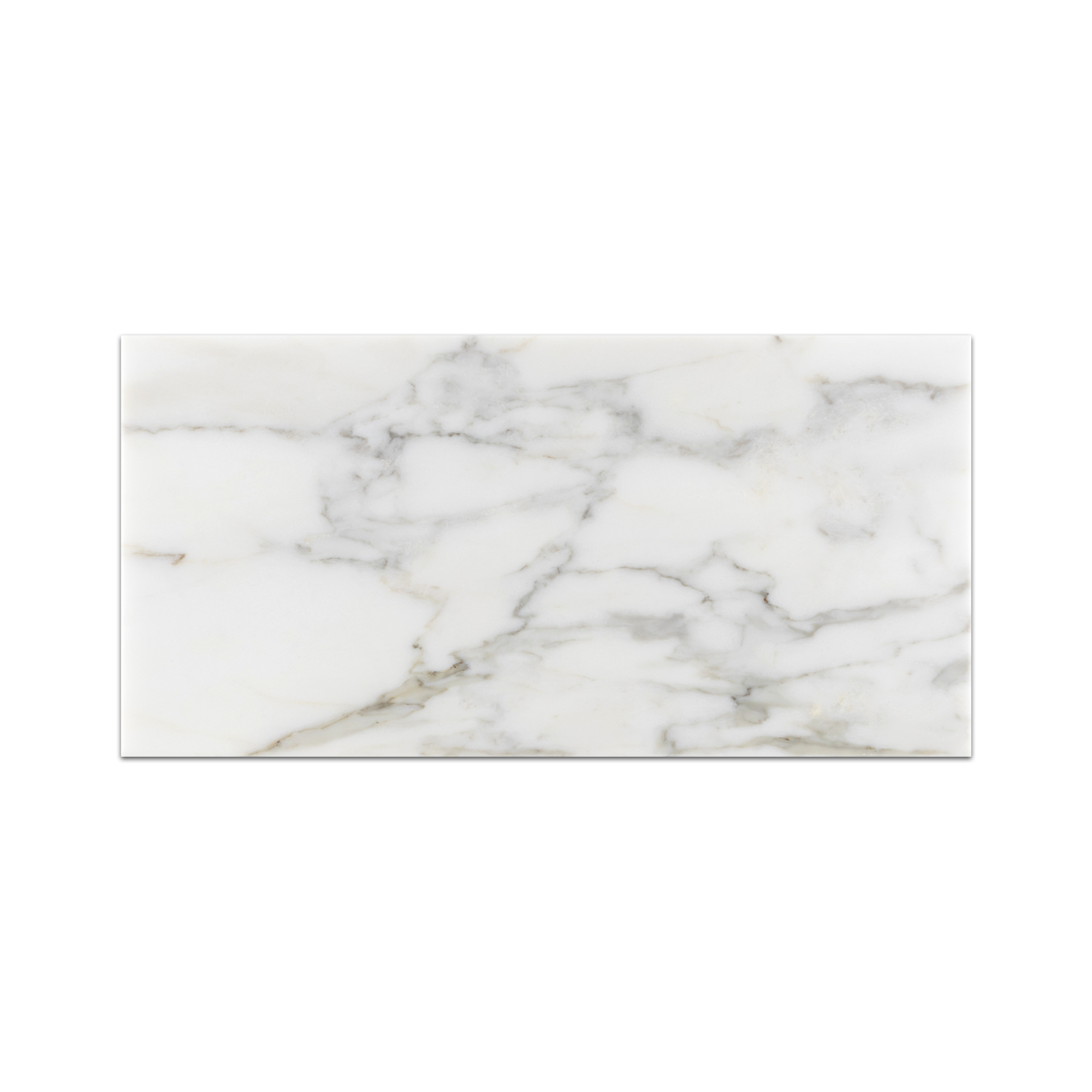 Elon Calacatta Gold Marble 6x12 Honed Rectangle Field Tile for Flooring and Wall Decor.