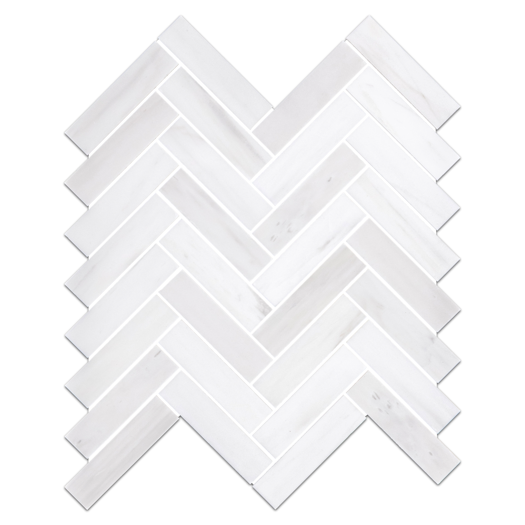 Elon Dolomite Marble 1x4 Herringbone Field Mosaic Tile - 11x11.5x0.375 Honed - Surface Group International Product