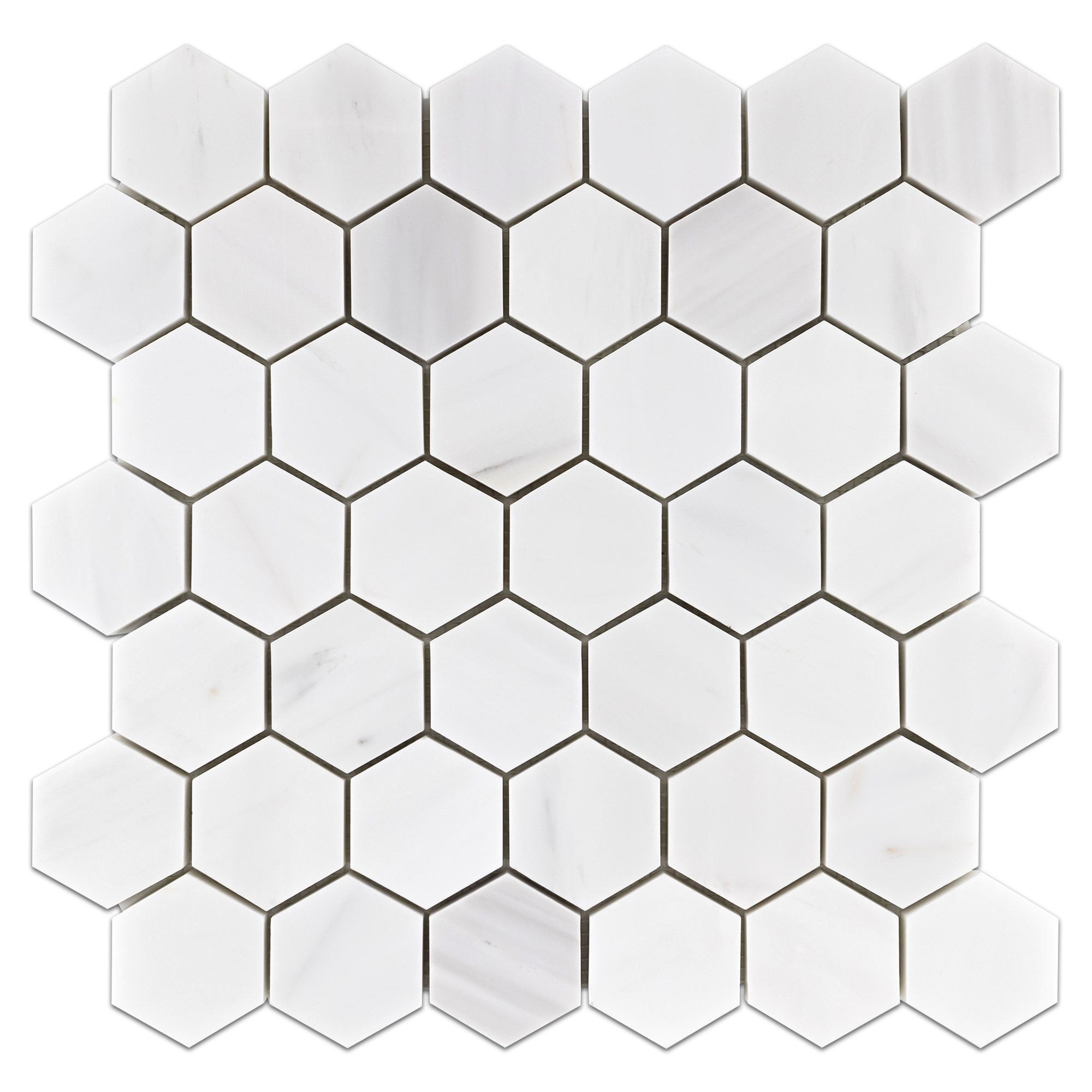 Elon Dolomite Marble 2 Hexagon Field Mosaic 11.75x11.9375x0.375 Honed - Surface Group International